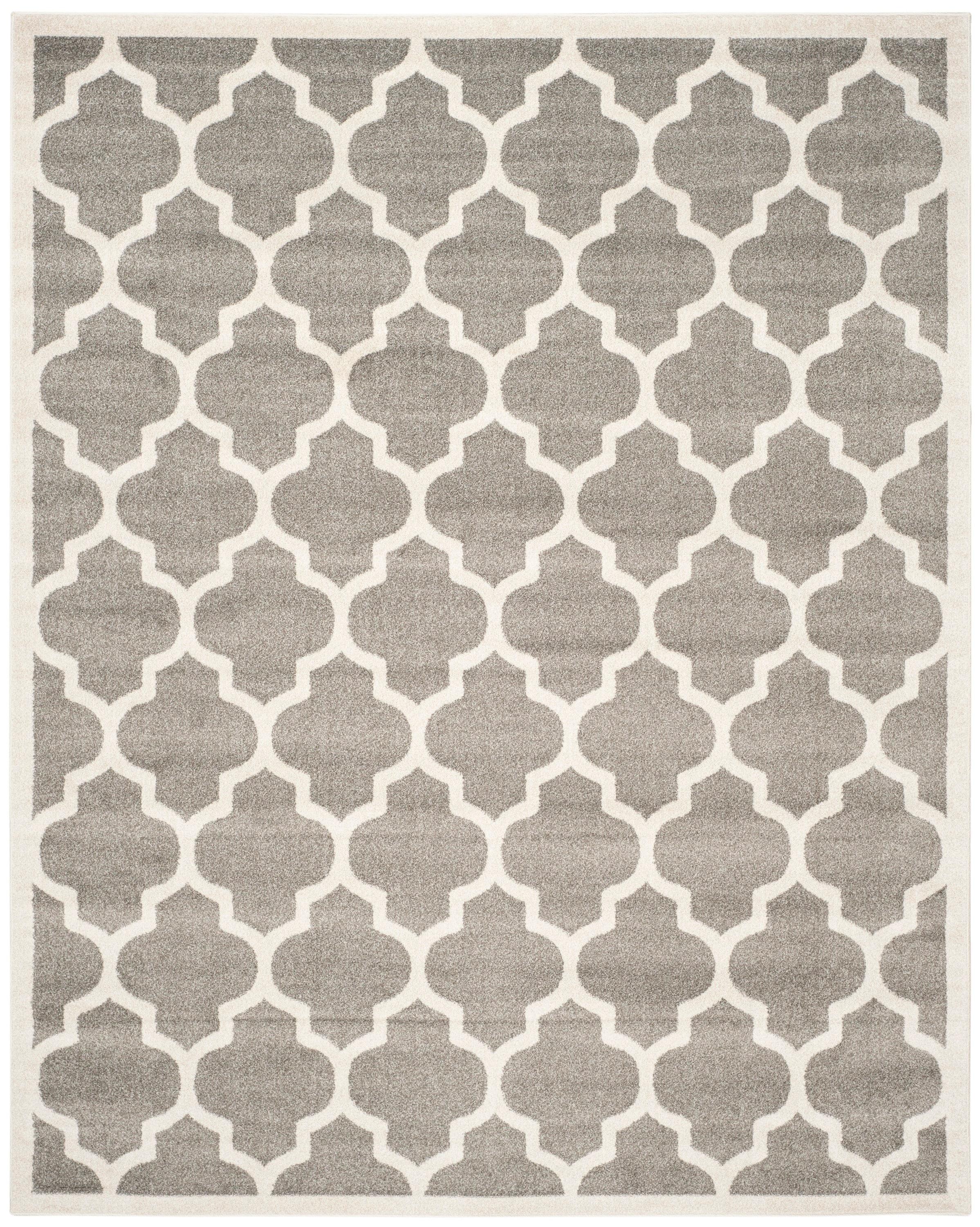 Amherst AMT420 Power Loomed Indoor Area Rug - Dark Grey/Beige - 8'x10' - Safavieh