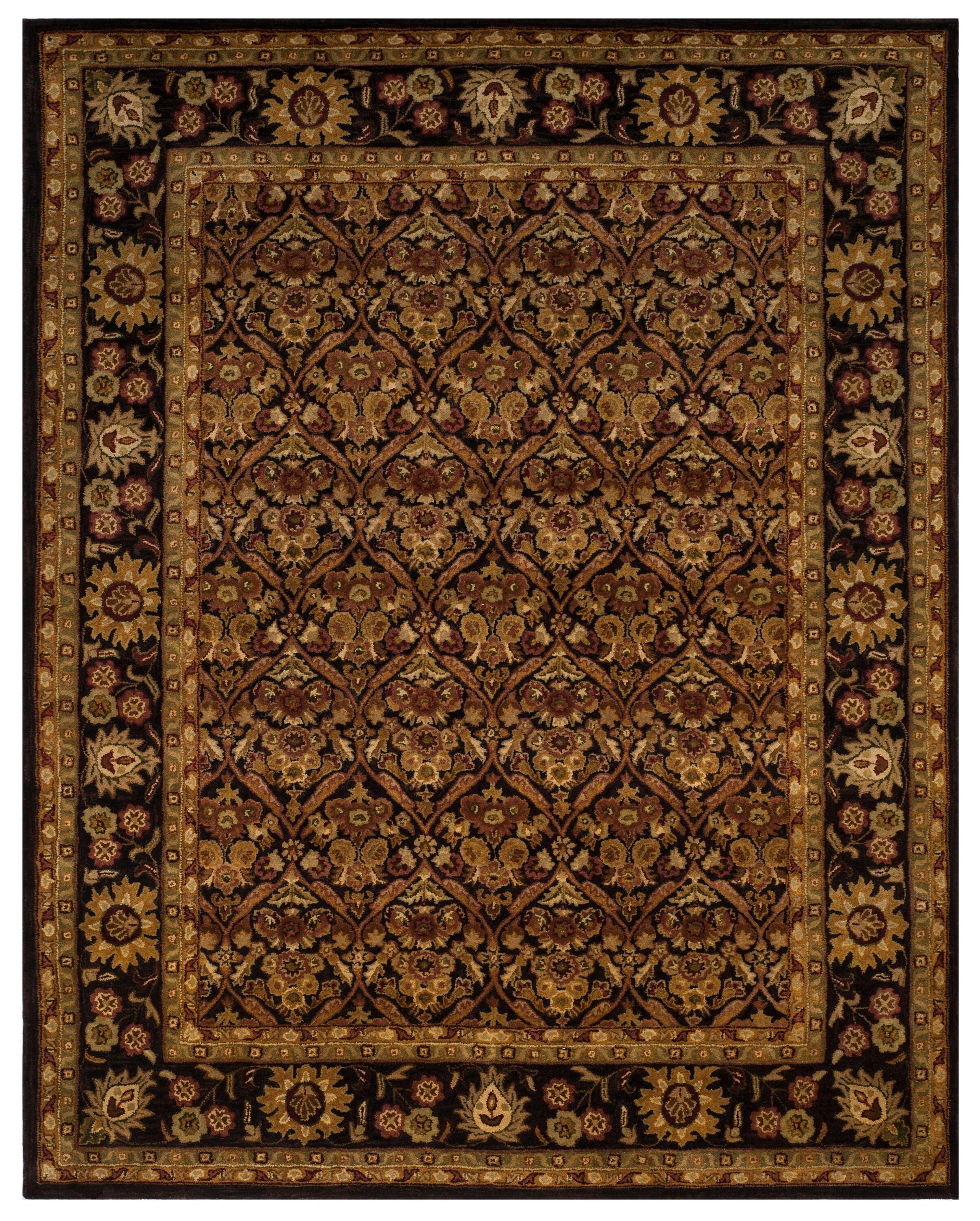 Antiquity AT51 Hand Tufted Indoor Area Rug - Dark Plum/Gold - 8'3"x11' - Safavieh
