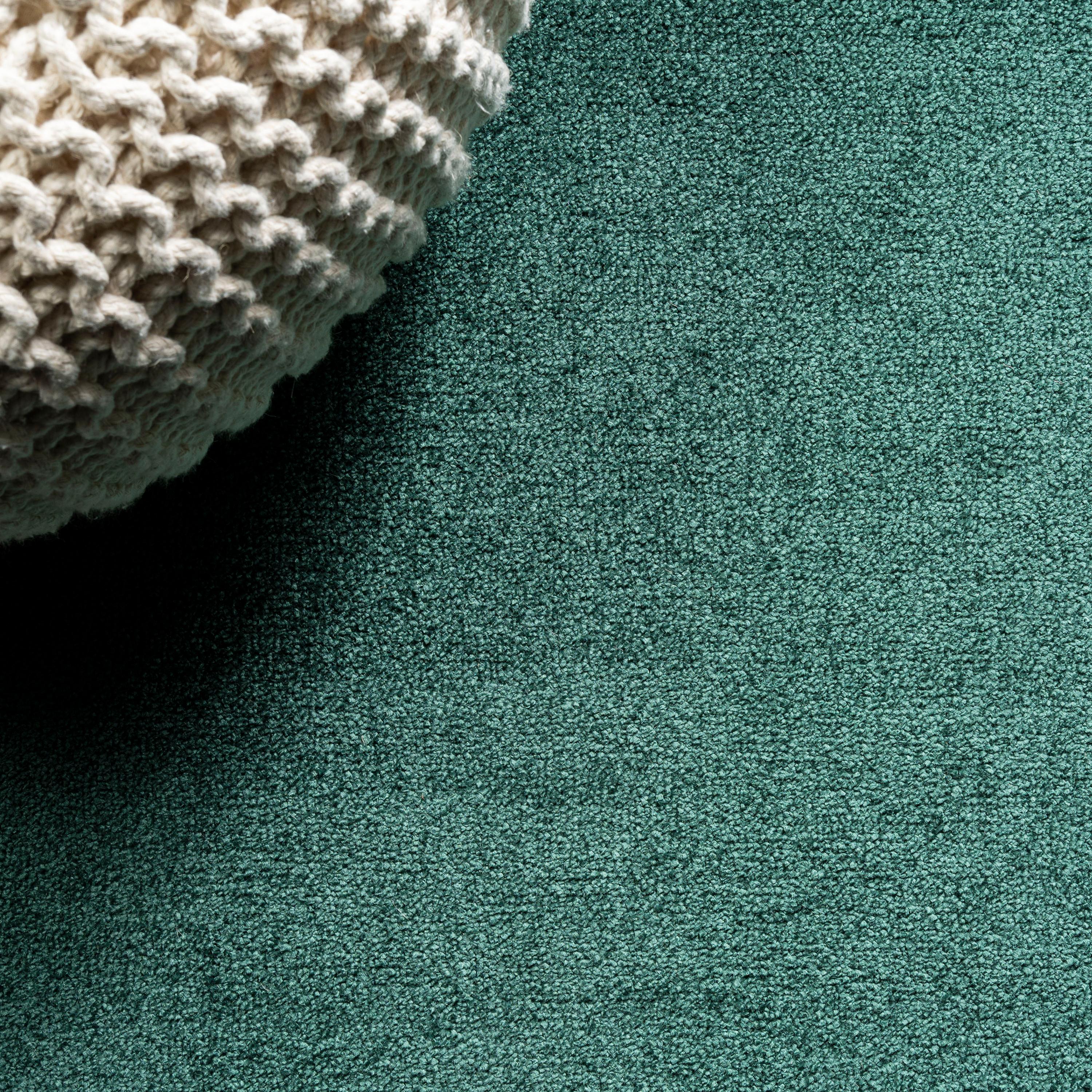 Haze Solid Low-Pile Emerald 10 ft. x 14 ft. Area rug -JONATHAN Y