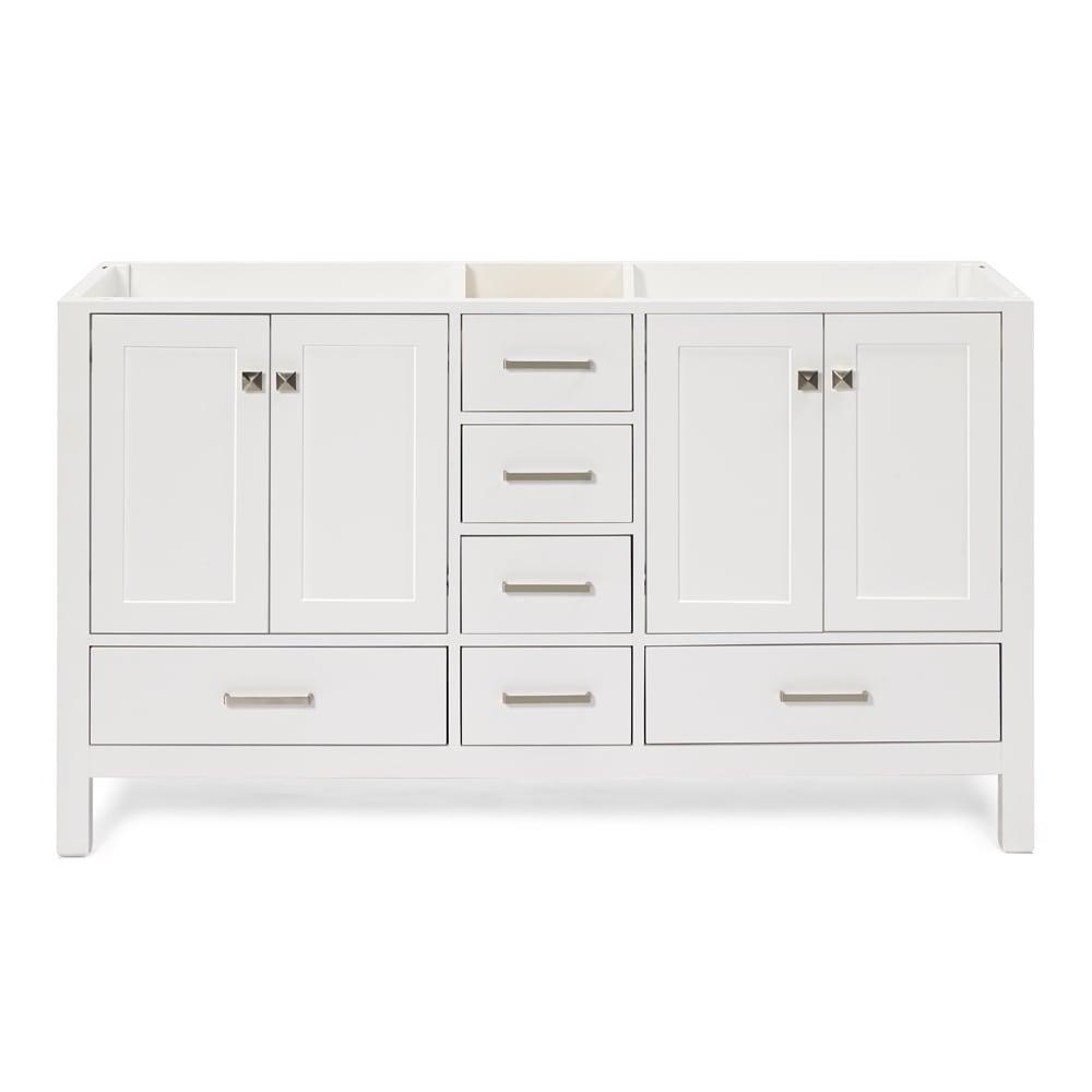 Ariel A061d-Bc Cambridge 60" Double Free Standing Vanity Cabinet Only - White