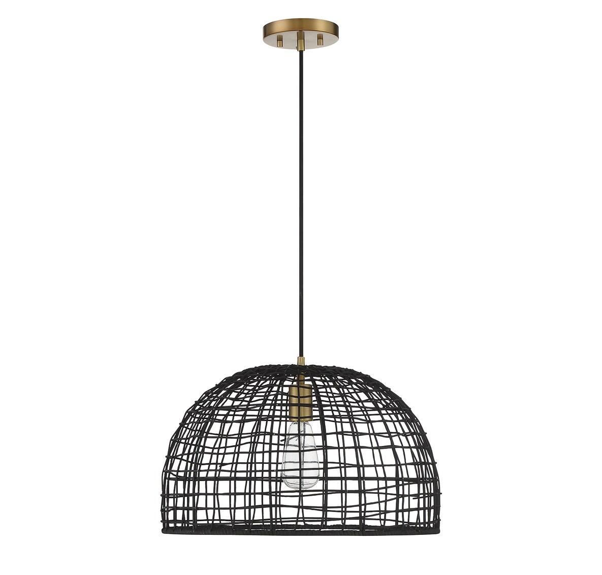 Trade Winds Lighting 1-Light Pendant Light In Black