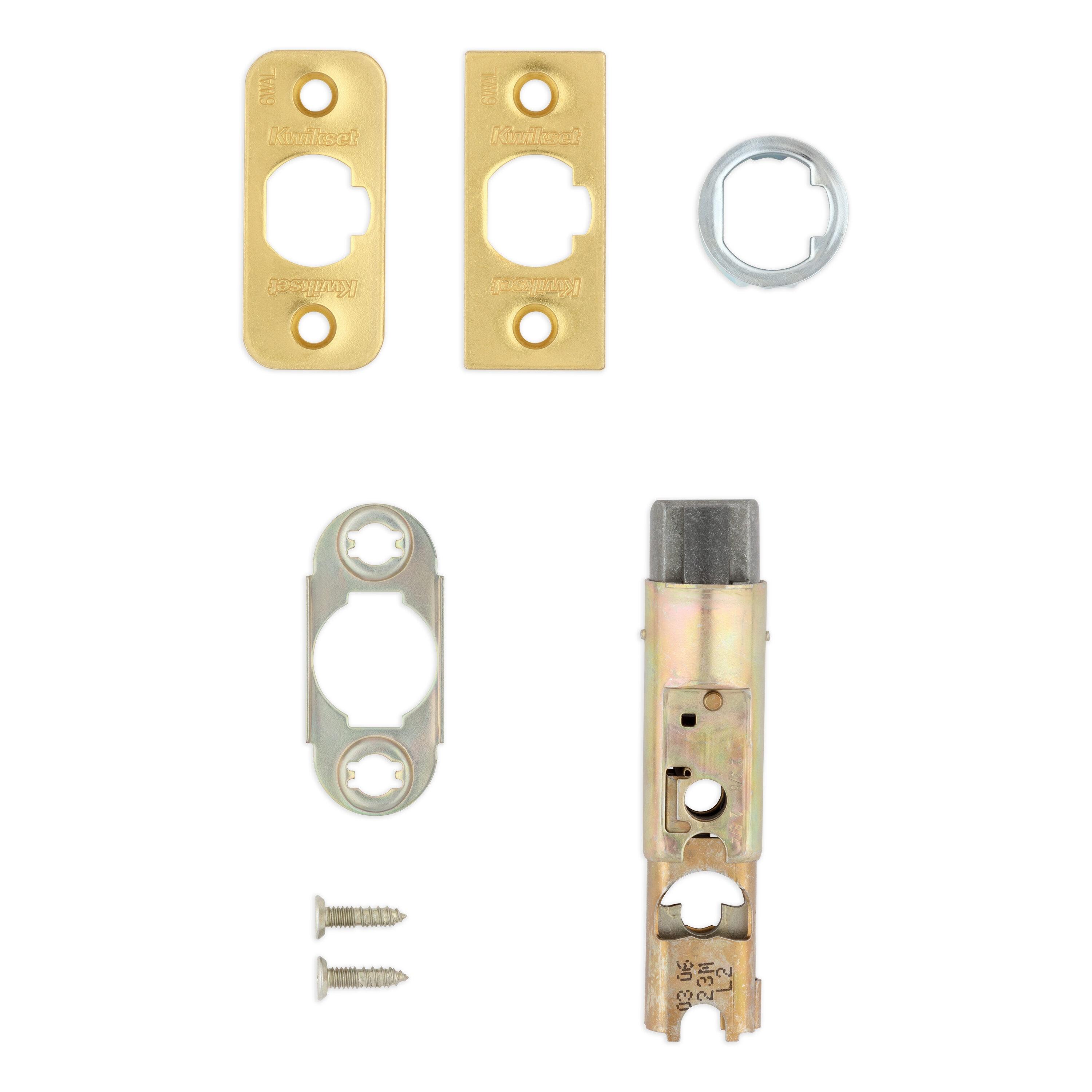 Kwikset 81825-6WAL Adjustable Half-Round Drive Lates in PB