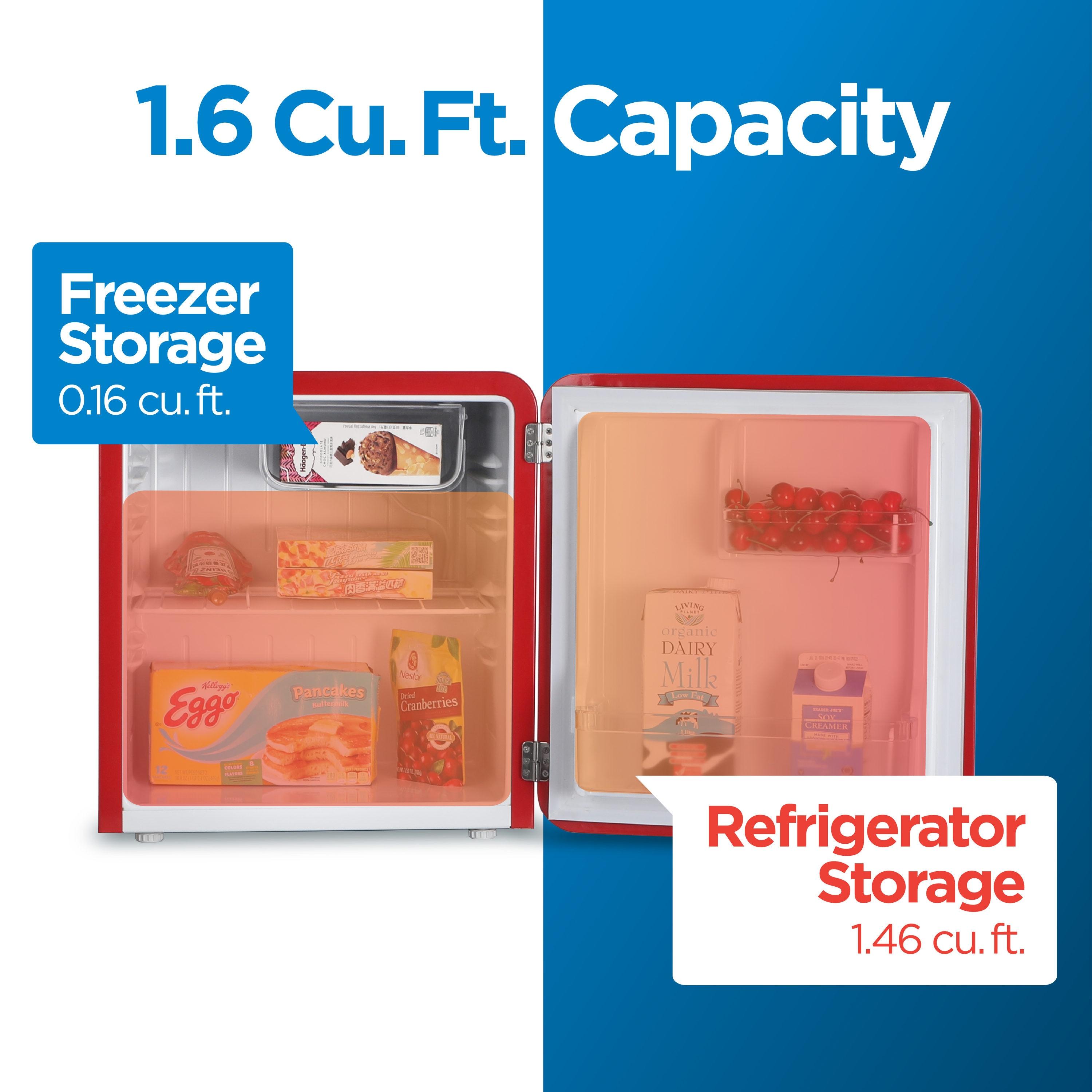 COMMERCIAL COOL Retro Refrigerator 1.6 Cu. Ft., Red