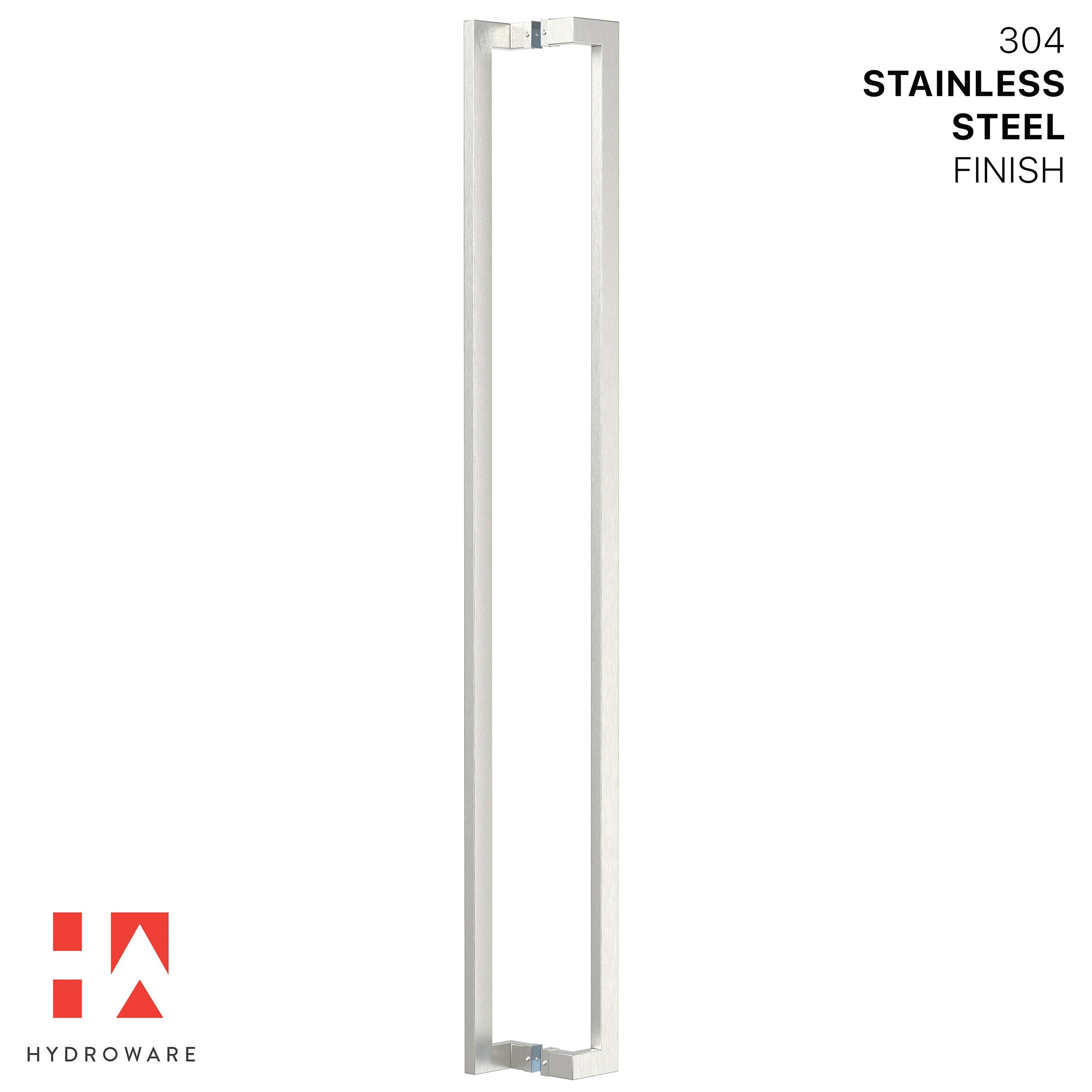 Satin Push/Pull Door Handle - Modern Contemporary Long Stainless Steel Push Pull Door Handle for Home Entrance Glass Shower Wooden Barn & Office Store Shop Doors