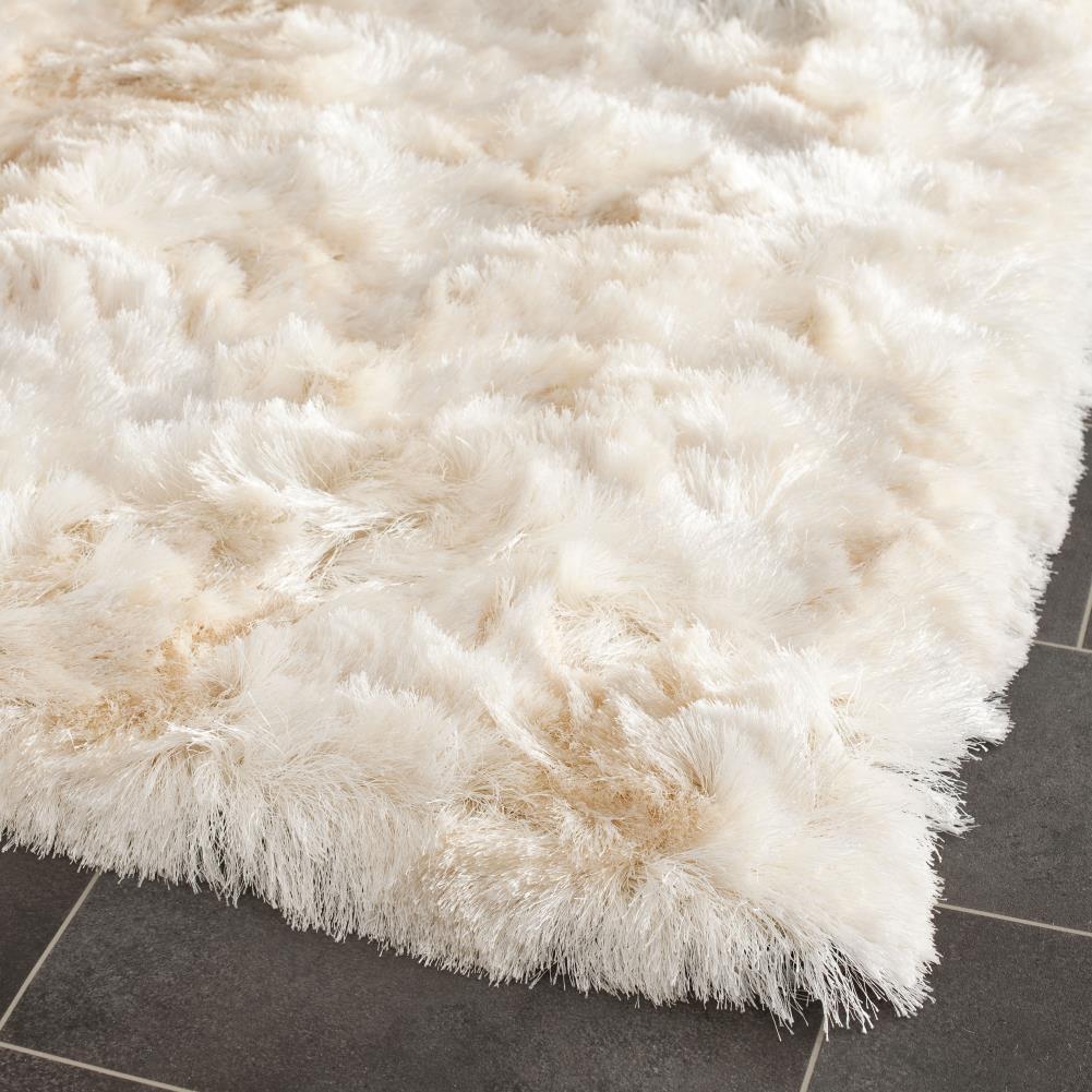 Paris Shag SG511 Hand Tufted Indoor Area Rug - Ivory - 5'x5' Square - Safavieh