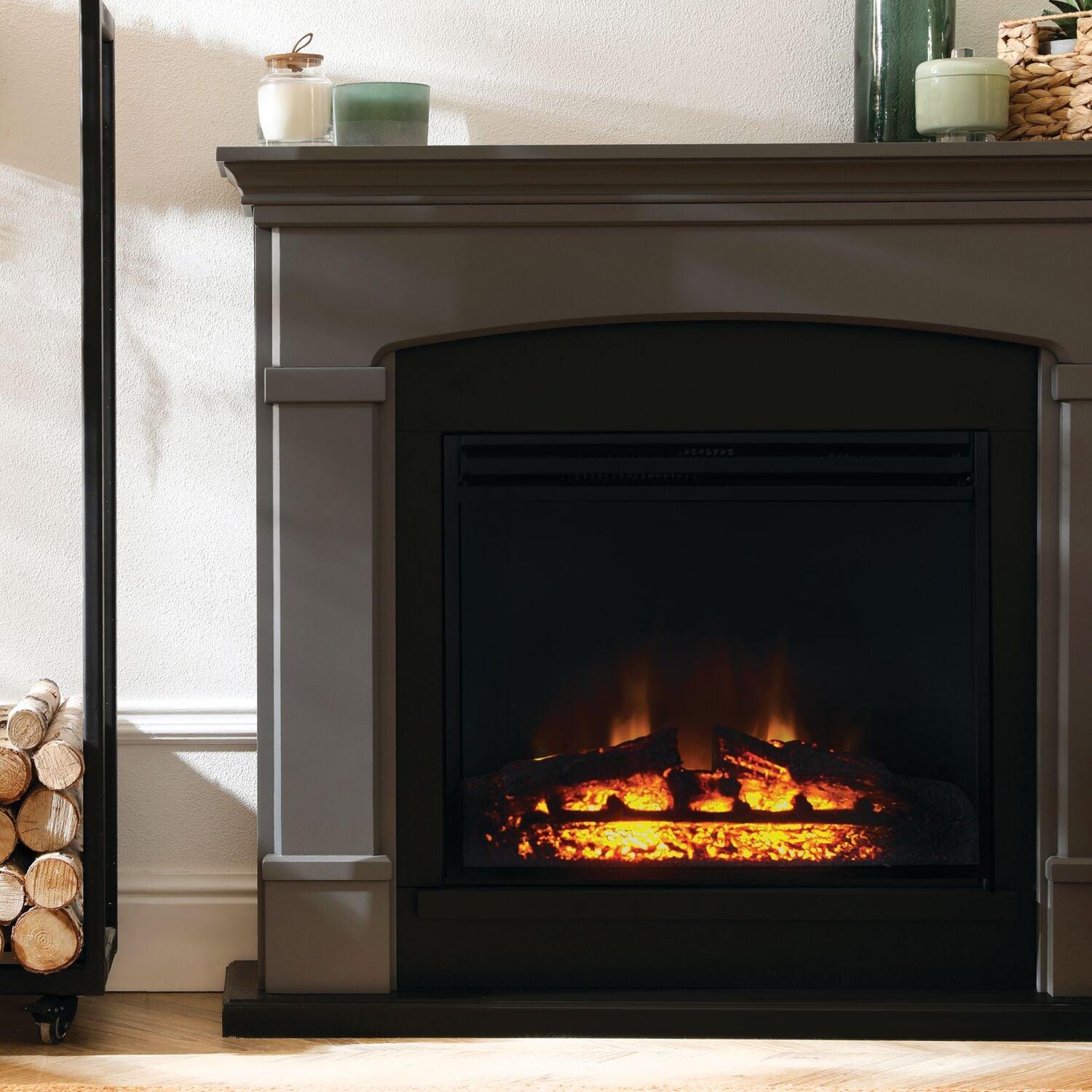 Cambridge Cambridge 5118 BTU Freestanding Electric Fireplace Heater Insert for Vacant Chimney Fireplace