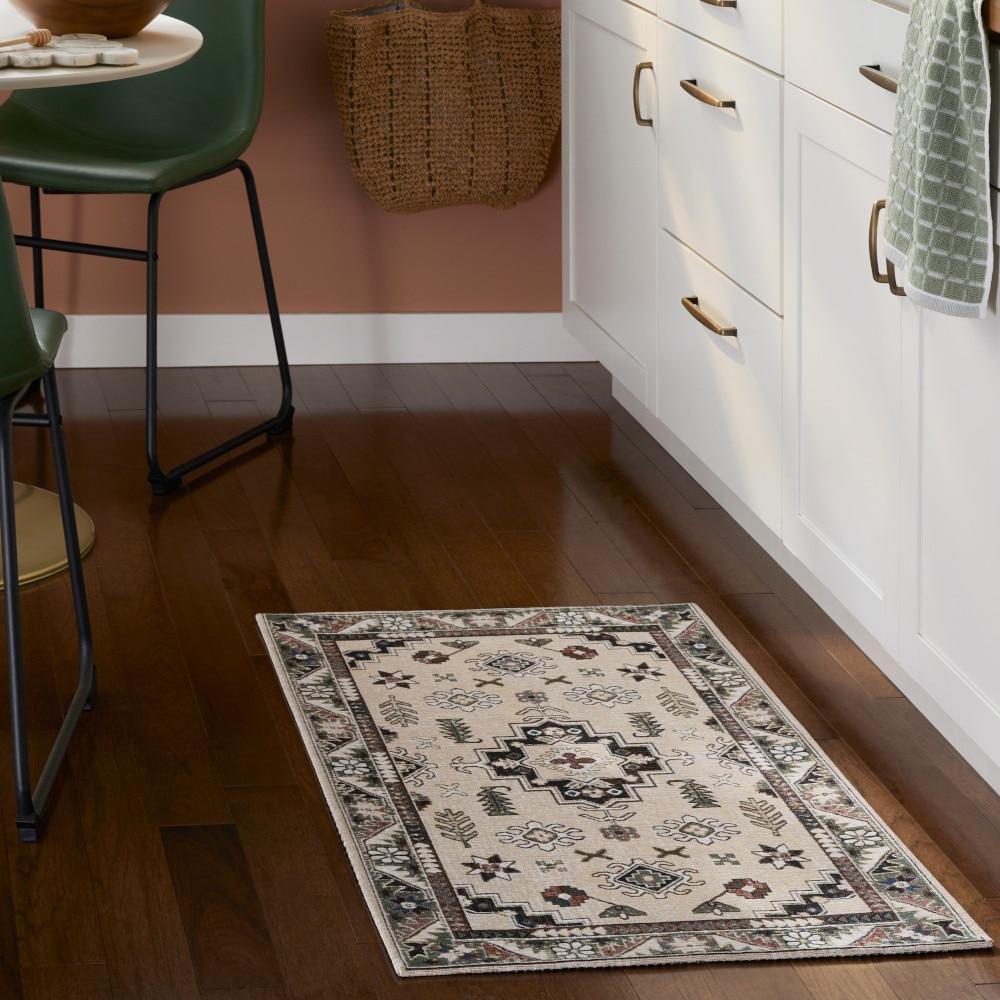 Town & Country Living TOWN & COUNTRY LUXE Livie Everwash Non-Slip Backing Kitchen Mat