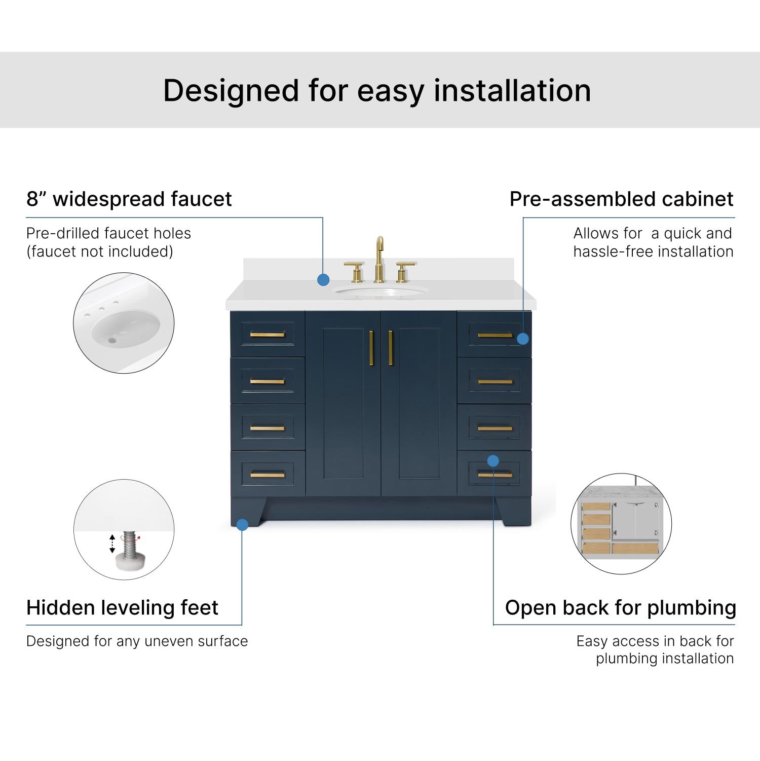Ariel Bath 49 IN.  Single Bathroom Vanity | Perigold