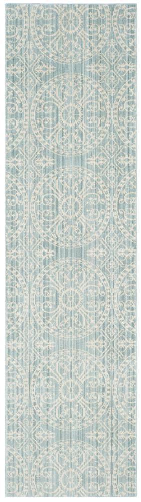 Safavieh Valencia Coby 2 x 12 (ft) Loomed Polyester Alpine/Cream Rectangular Indoor Distressed/Overdyed Runner rug