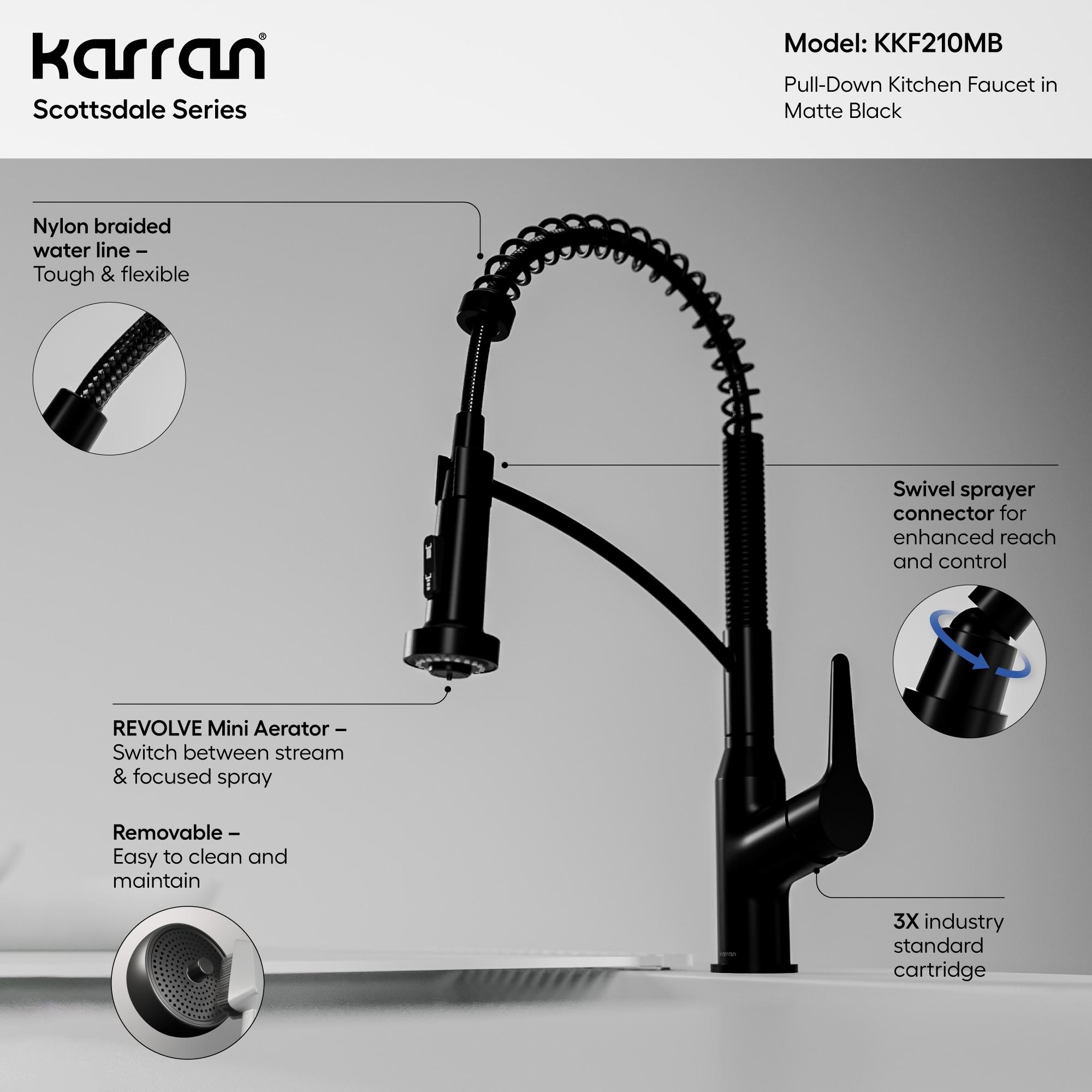 Karran Scottsdale Single-Handle Pull-Down Sprayer Kitchen Faucet