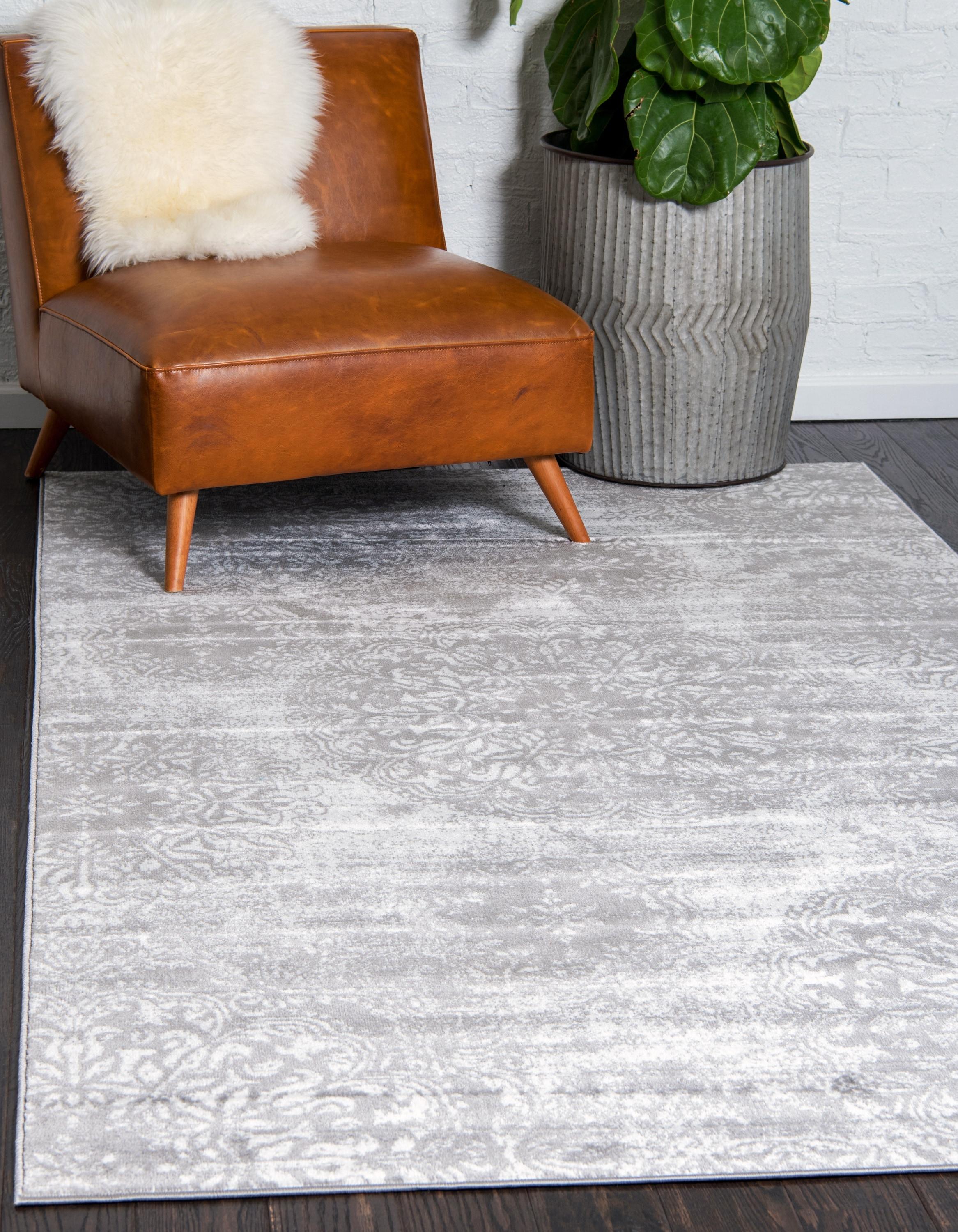 Unique Loom 4' 0 x 6' 0 Sofia Grand Gray Area Rug