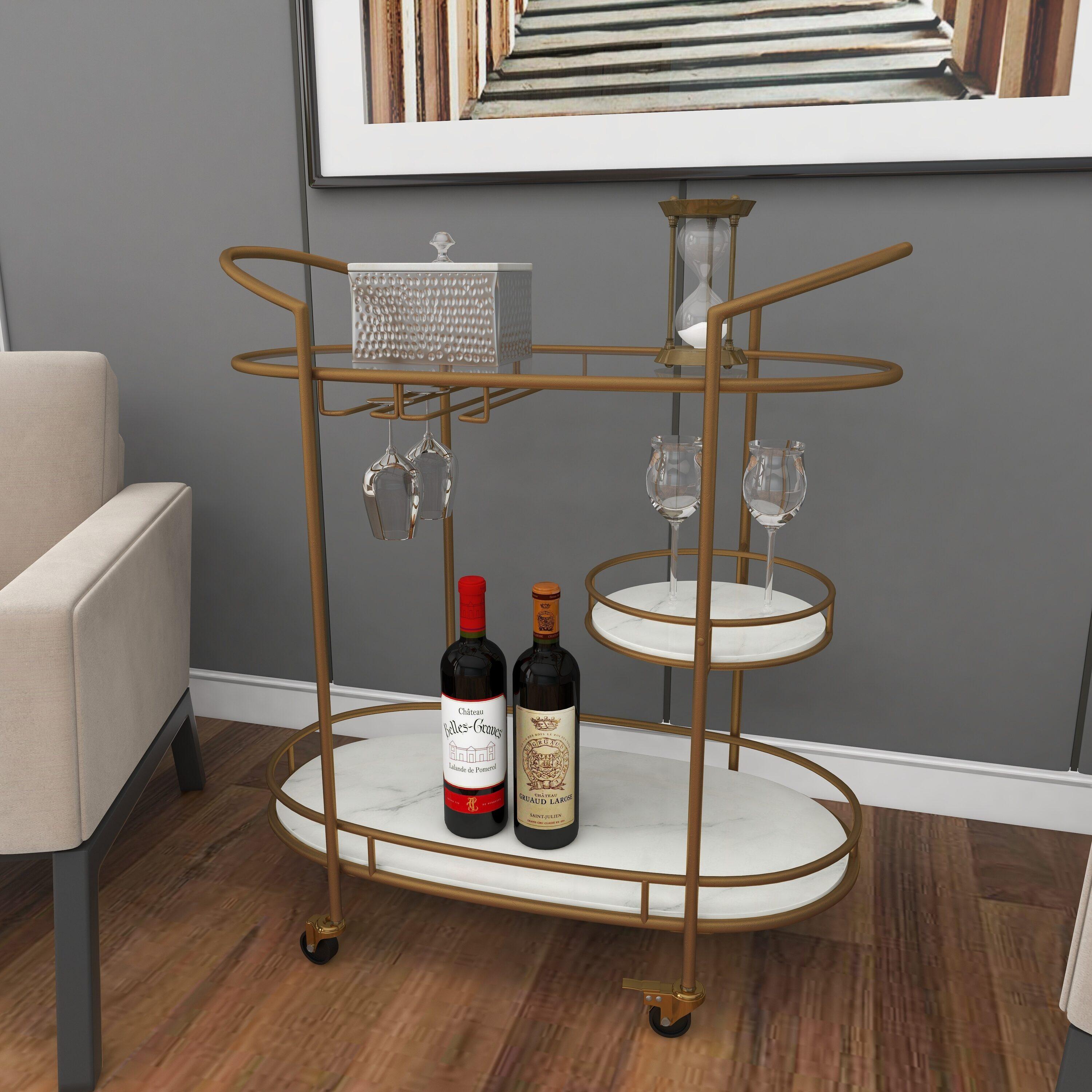 Colette Marble Bar Cart