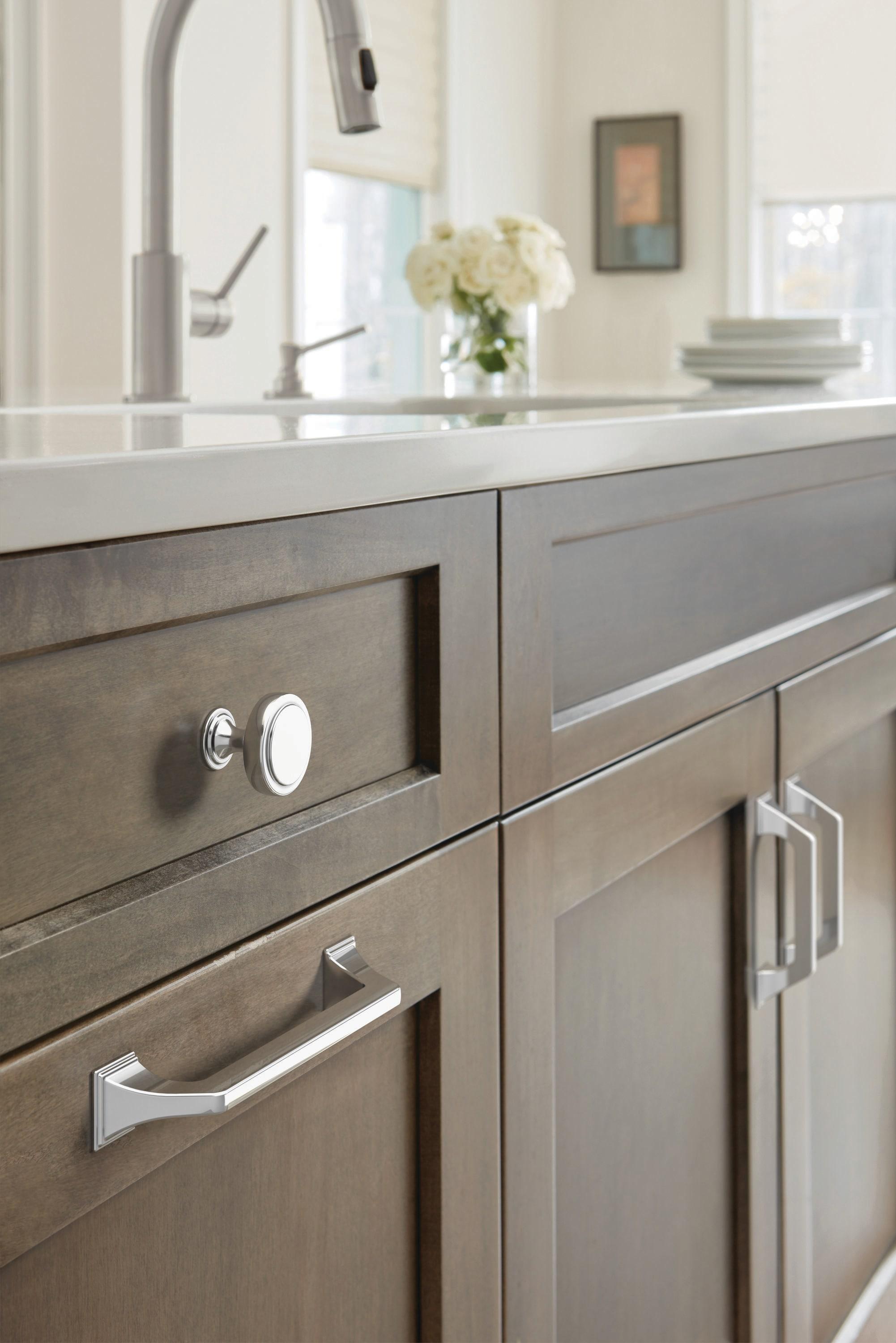 Amerock Exceed 3-3/4 inch (96mm) Center-to-Center Polished Chrome Cabinet Pull