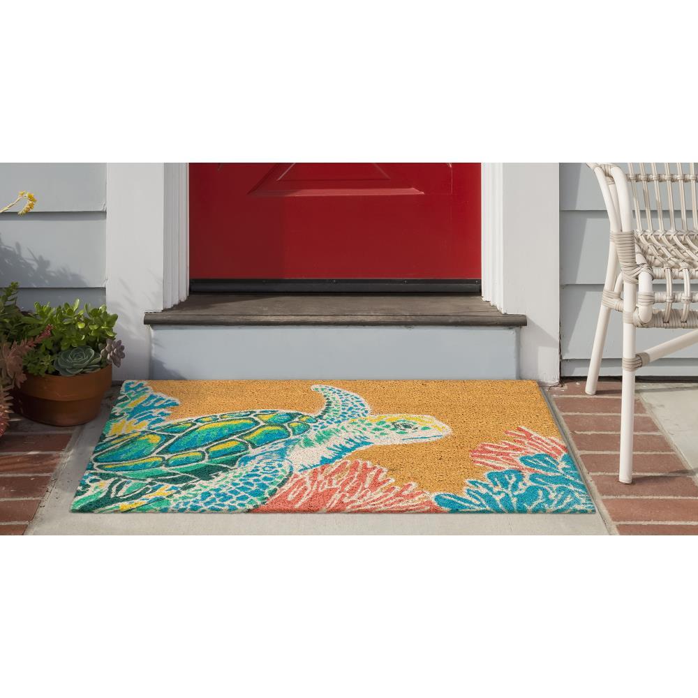 Liora Manne Seaturtle Natural Coir Outdoor Doormat 24 x 36