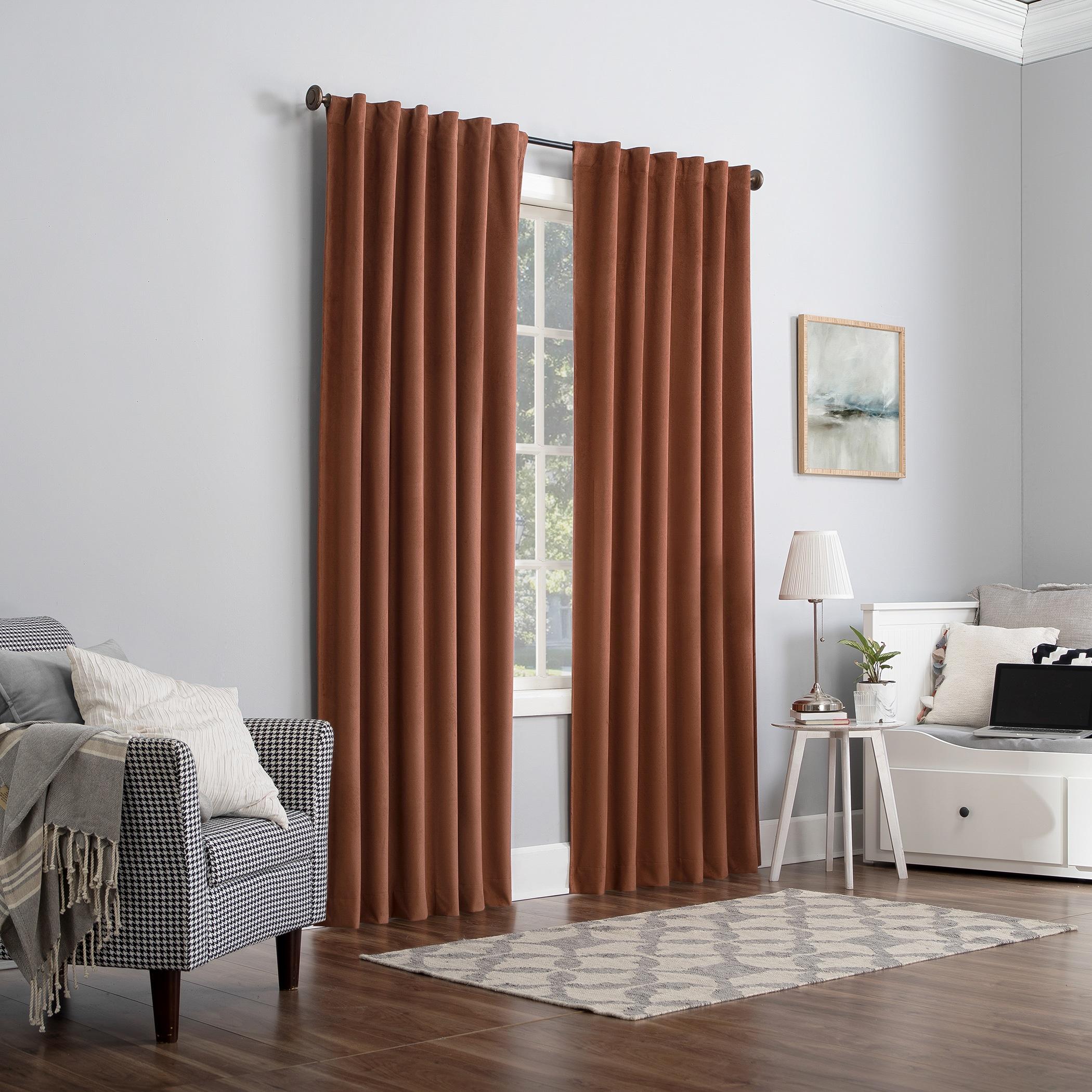 Velvet Noise Reducing Thermal Extreme 100% Blackout Back Tab Curtain Panel