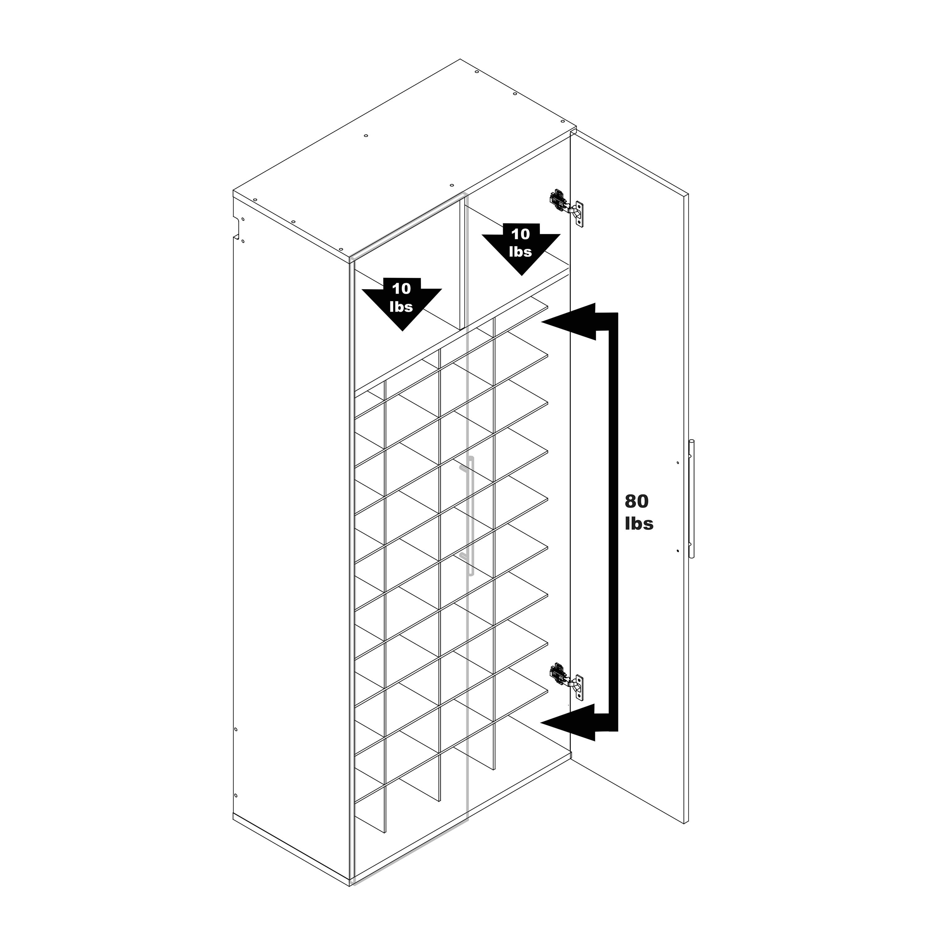 20 Pair Shoe Storage Cabinet