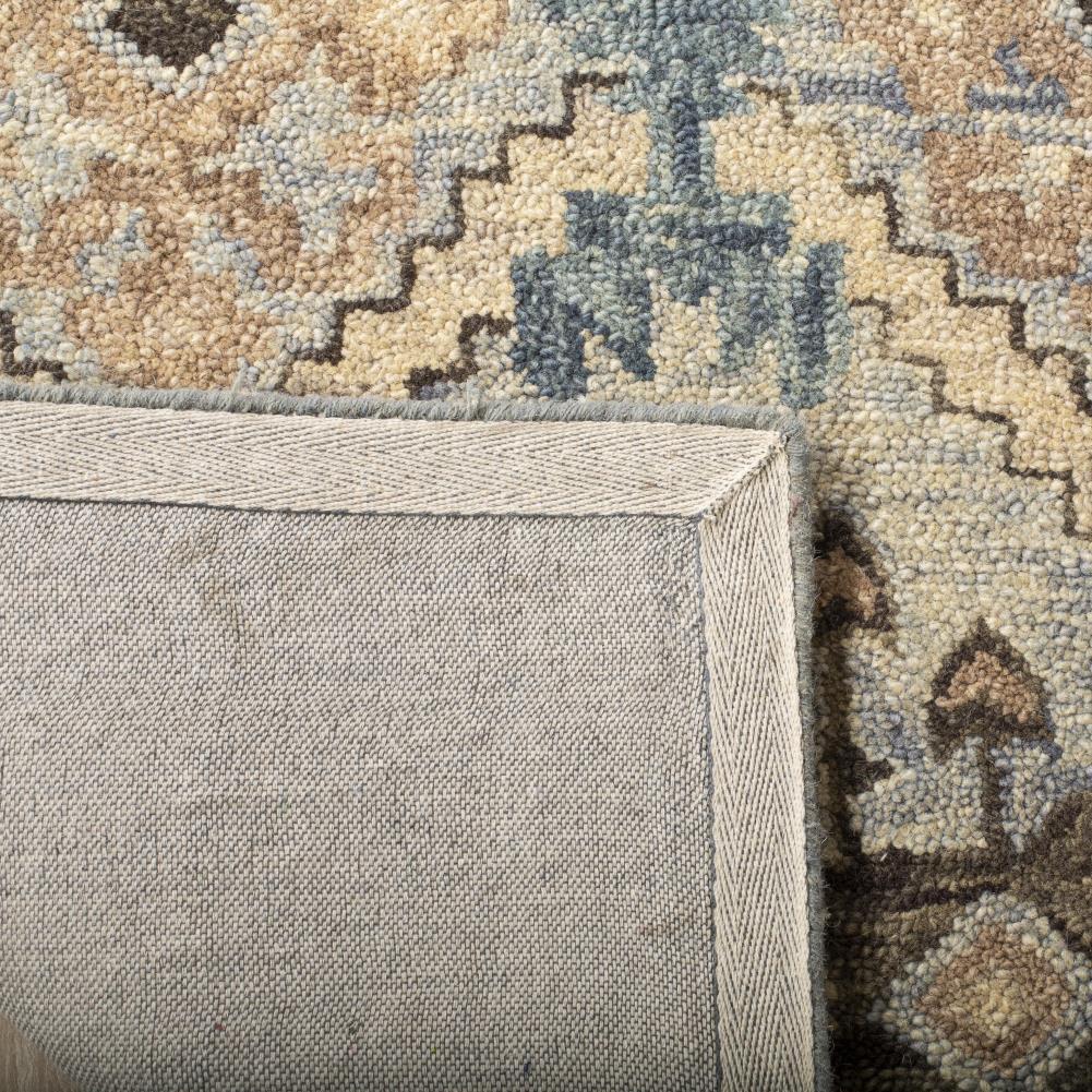 Aspen APN512 Hand Tufted Area Rug - Light Blue/Cream - 7' X 7' Square - Safavieh.