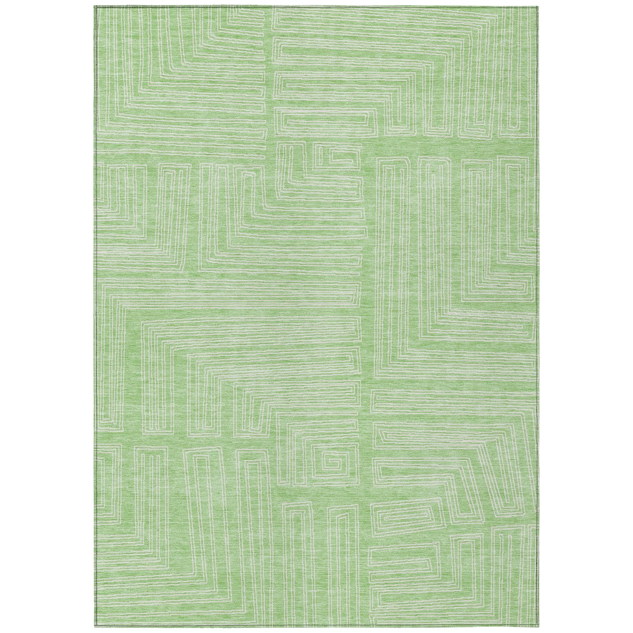 Addison Rugs Chantille Indoor/Outdoor Transitional Geometric, Abstract Mint Washable Rectangle Rug, 2'6" x 3'10"