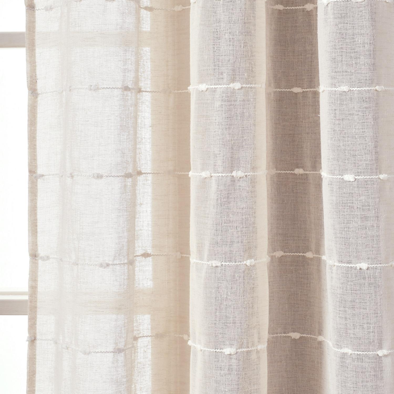 Lush Decor Solid Sheer Curtain Panels (Set of 2)