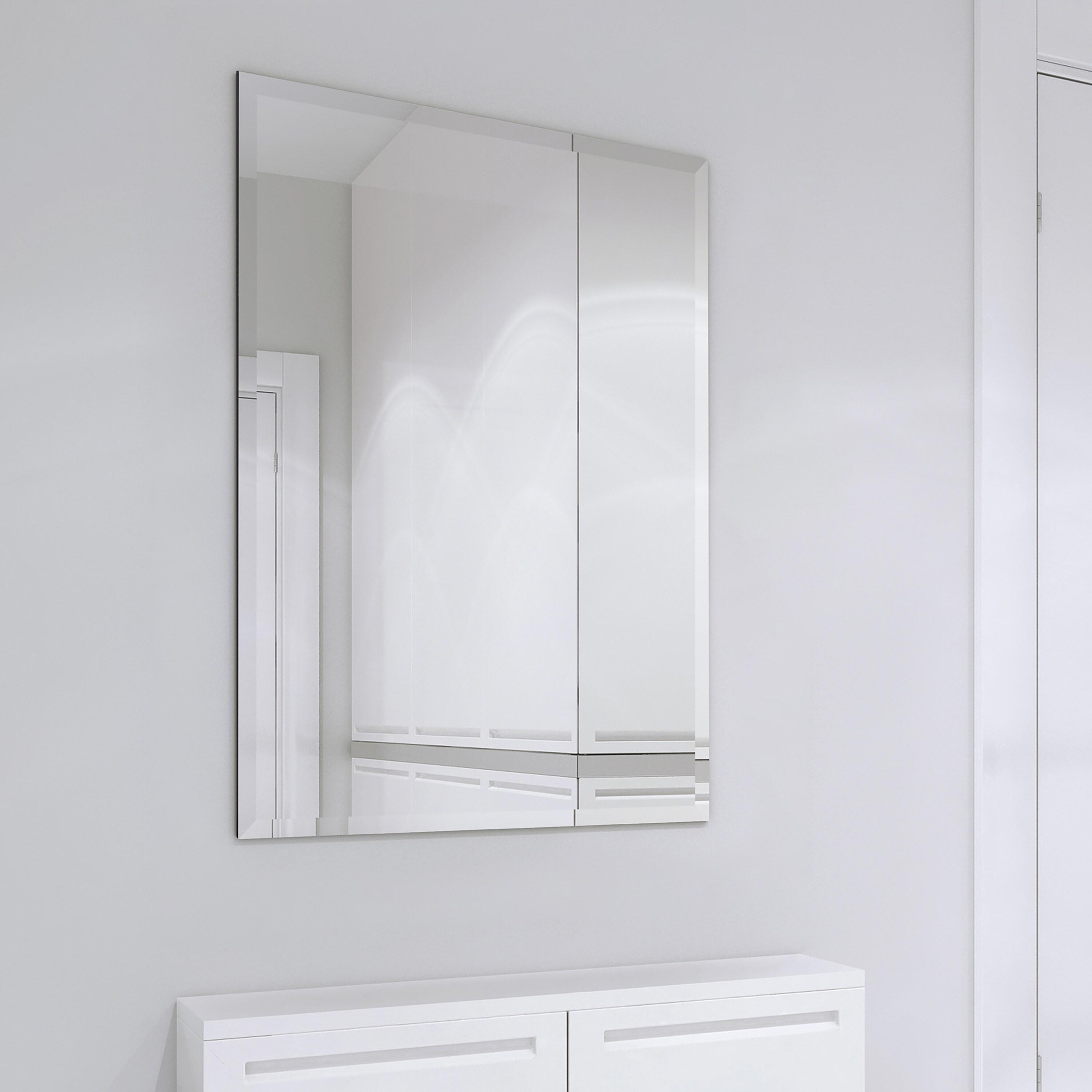 Empire Art Direct  30 x 40 in. Frameless Rectangular Wall Mirror with Beveled Prism Mirror Panels - 1 in. Beveled Edge