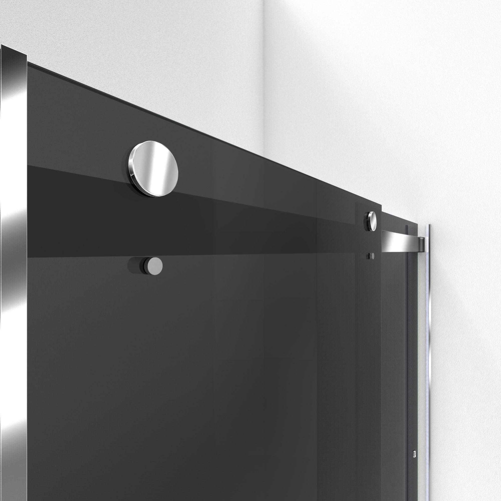 56" - 60" W x 76" H Reversible Frameless Shower Door with ClearMax Technology