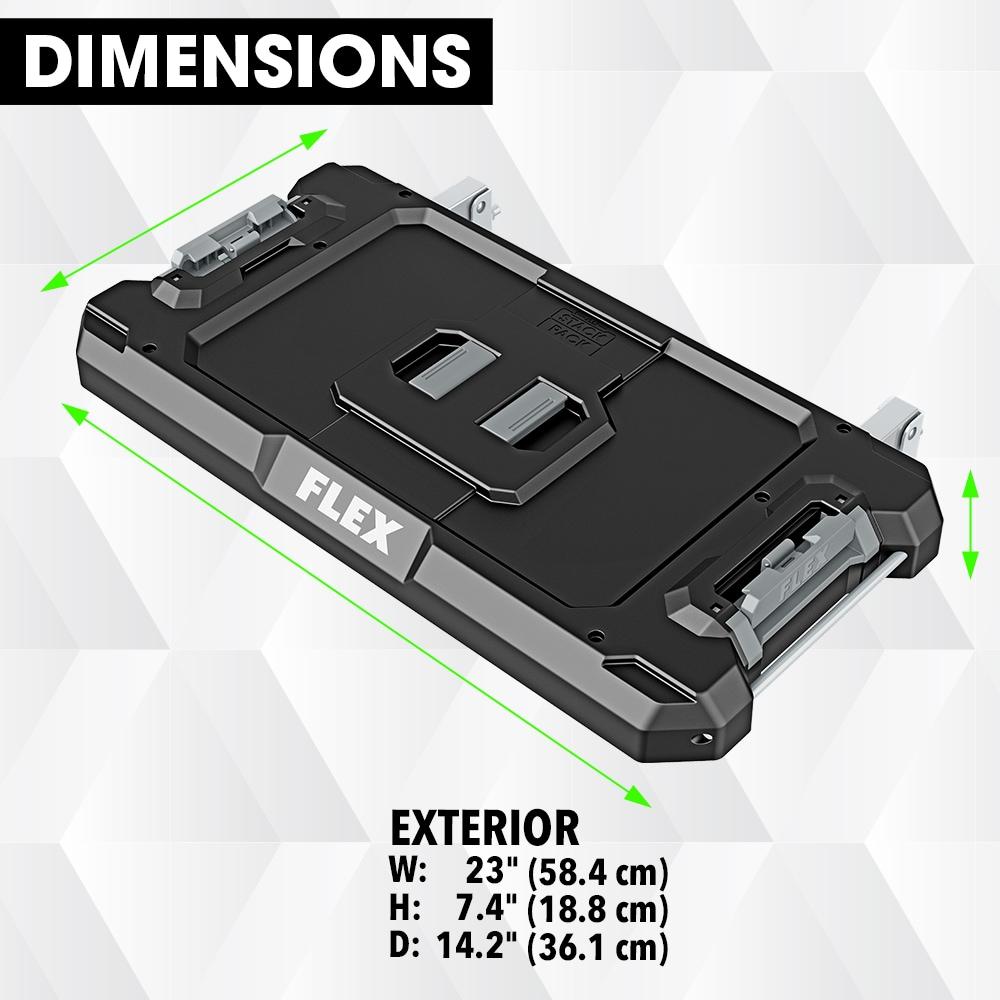 Flex Black and Gray Folding Rack Shelf with Quick-Connect Latch