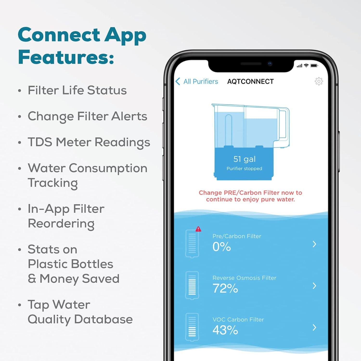 AquaTru Classic Smart Alkaline Countertop Water Purifier for PFAS & Other Contaminants with App