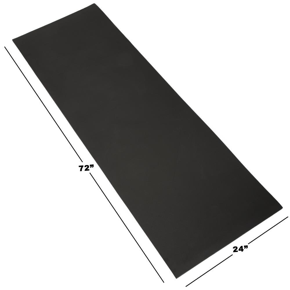 Extra-Thick Yoga Mat 0.5"H - Durable Comfort Non-Slip Foam Workout Mat with Carrying Strap by Wakeman (Black)