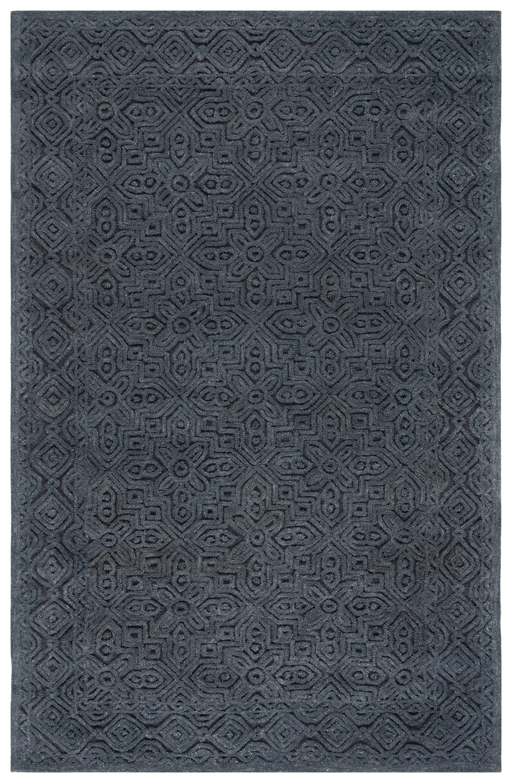 Textural TXT101 Hand Tufted Area Rug - Charcoal - 5'x8' - Safavieh.