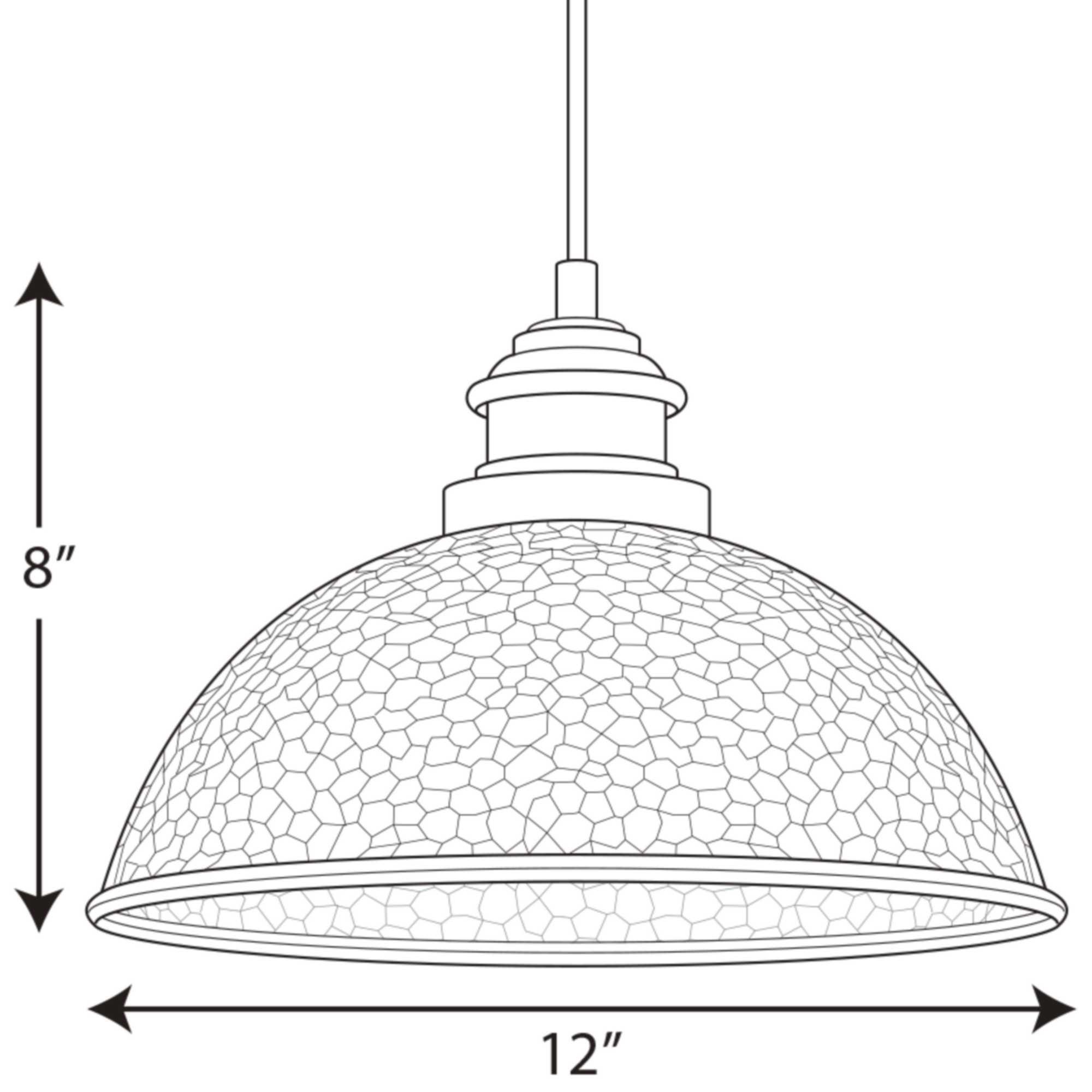 Progress Lighting Englewood 1-Light Hanging Lantern Pendant, Antique Bronze, Metallic Copper Shade