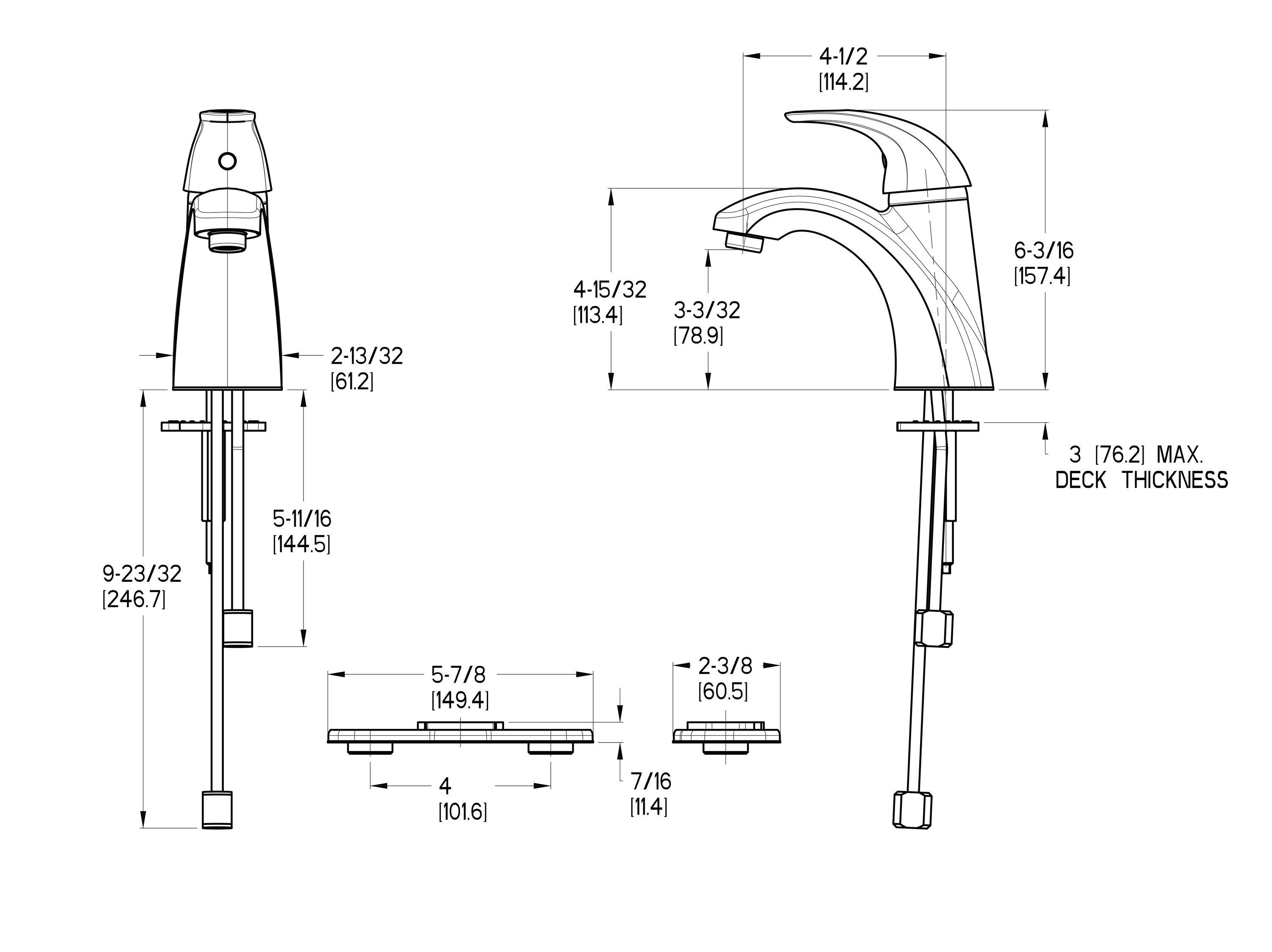 Pfister LF-042-PRCC Parisa Single Hole Bathroom Faucet with Drain Assembly