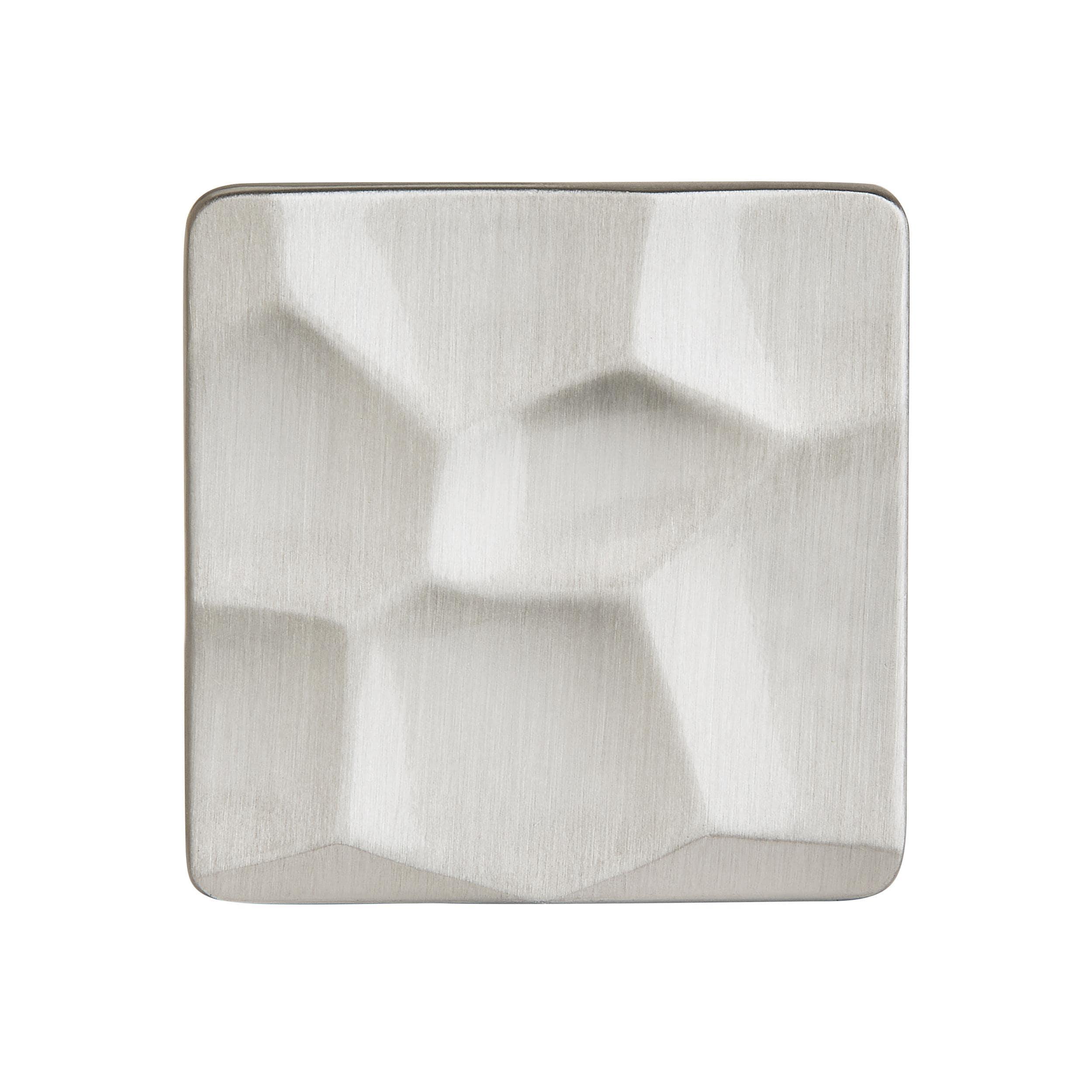 Kamari Brushed Nickel Square Cabinet Knob with Mounting Hardware