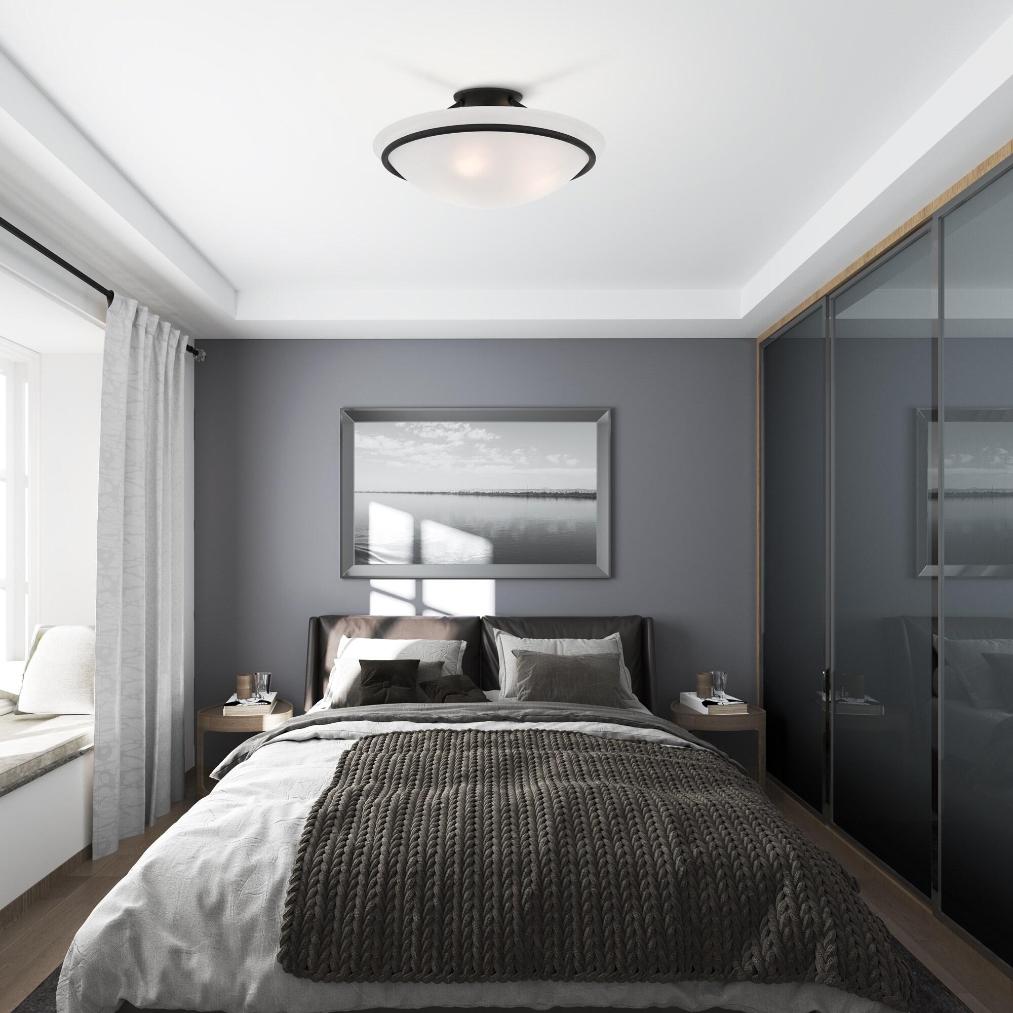 Livex Lighting Newburgh 3 - Light Semi-Flush Mount in Black