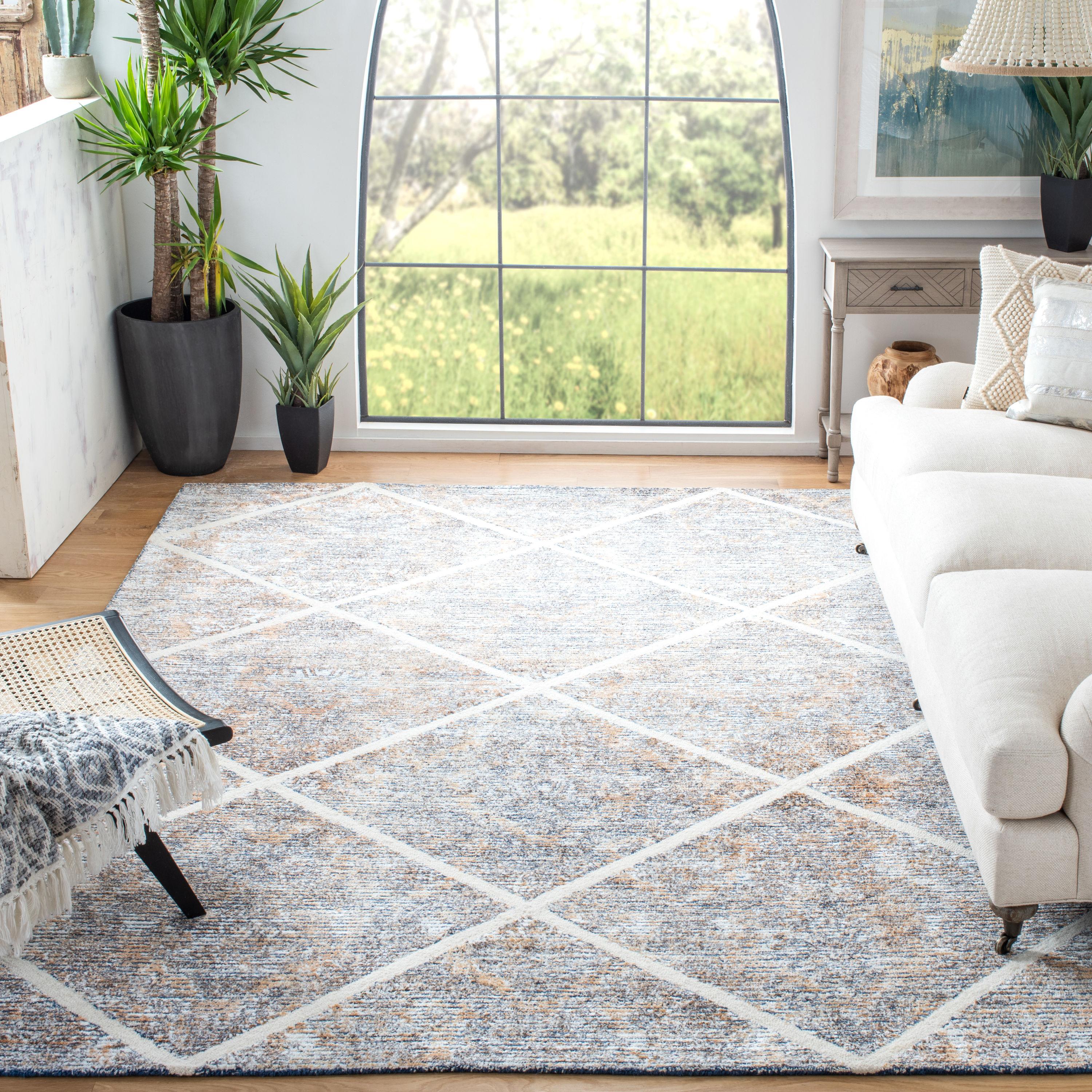 SAFAVIEH Artistry Linda Geometric Area Rug, Ivory/Gold, 5' x 8'
