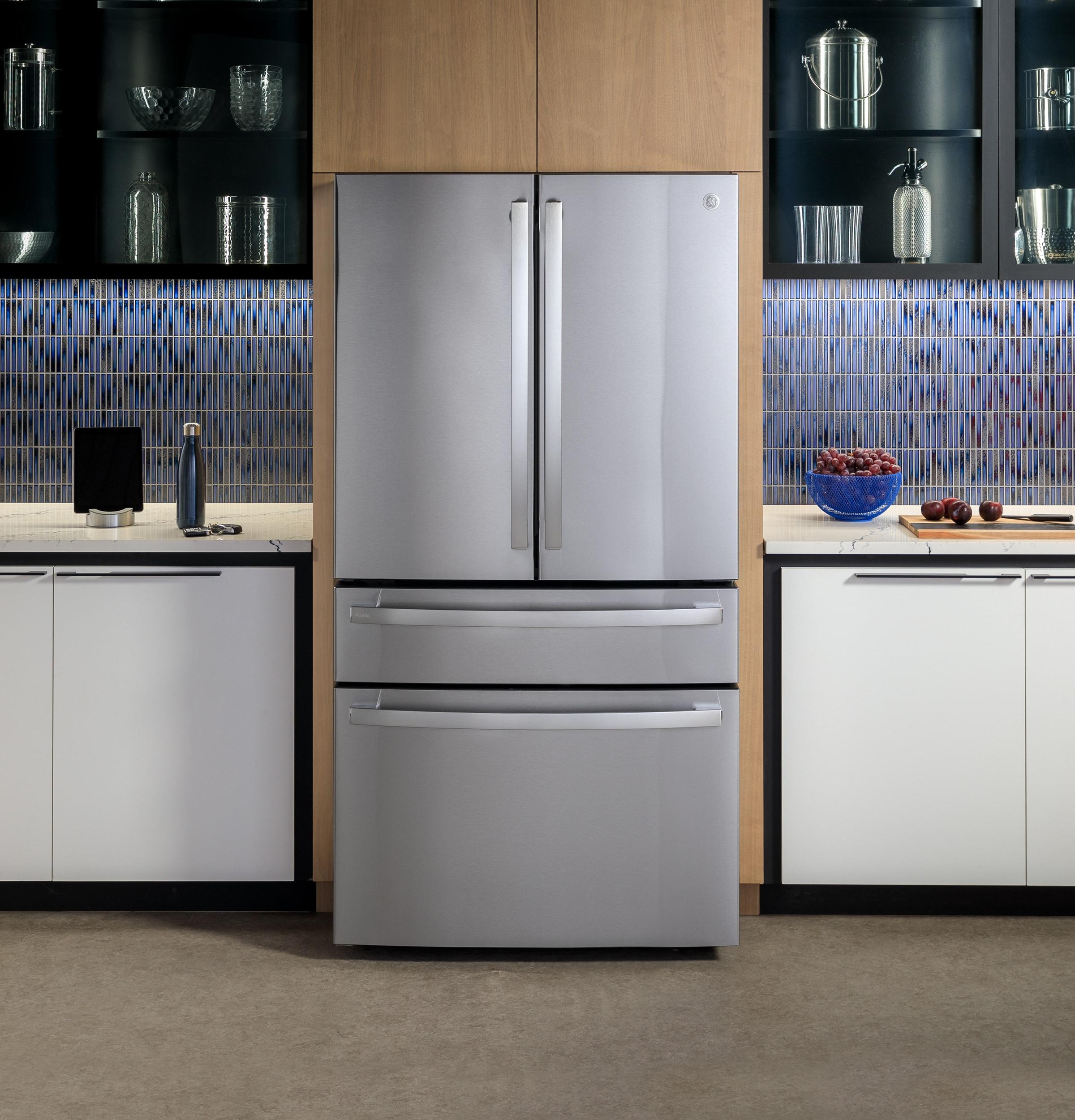 GE Profile™ Series Energy Star Smart 29 Cu. Ft. Fingerprint Resistant 4-Door French-Door Refrigerator