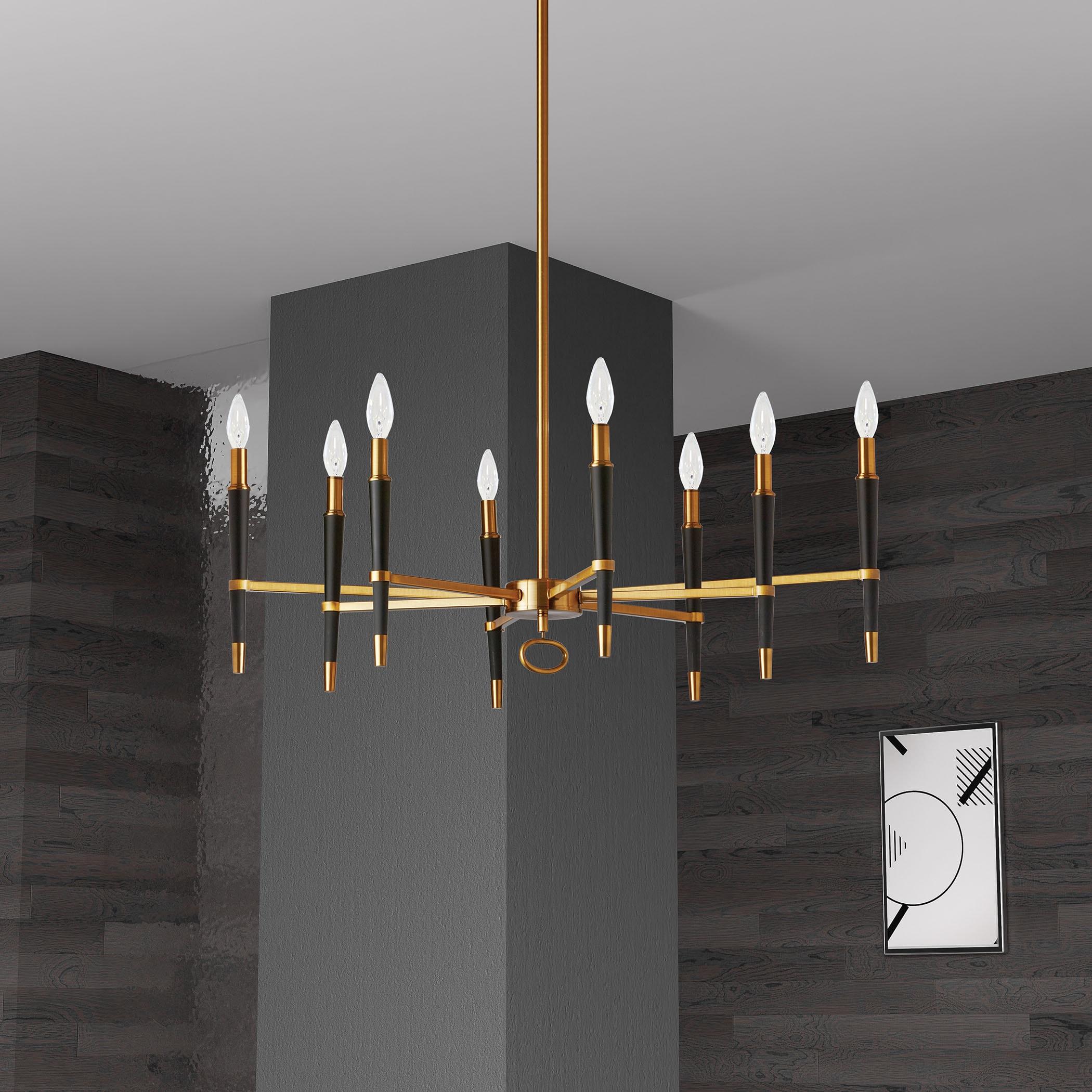 Dainolite  8 Light Incandescent Horizontal Chandelier - Vintage Bronze