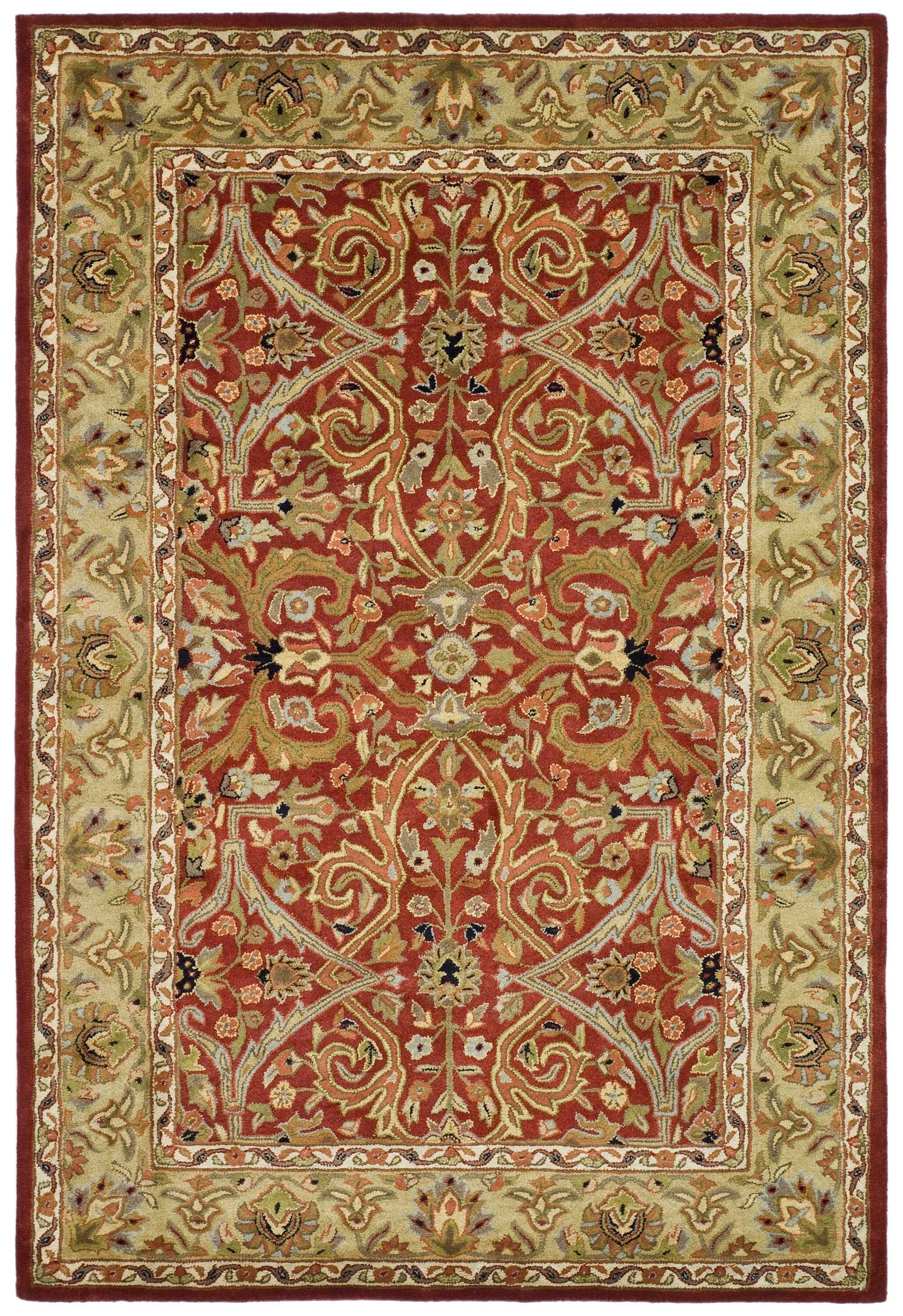 Heritage HG644 Handmade Area Rug - 6'x9' - Red/Gold - Safavieh