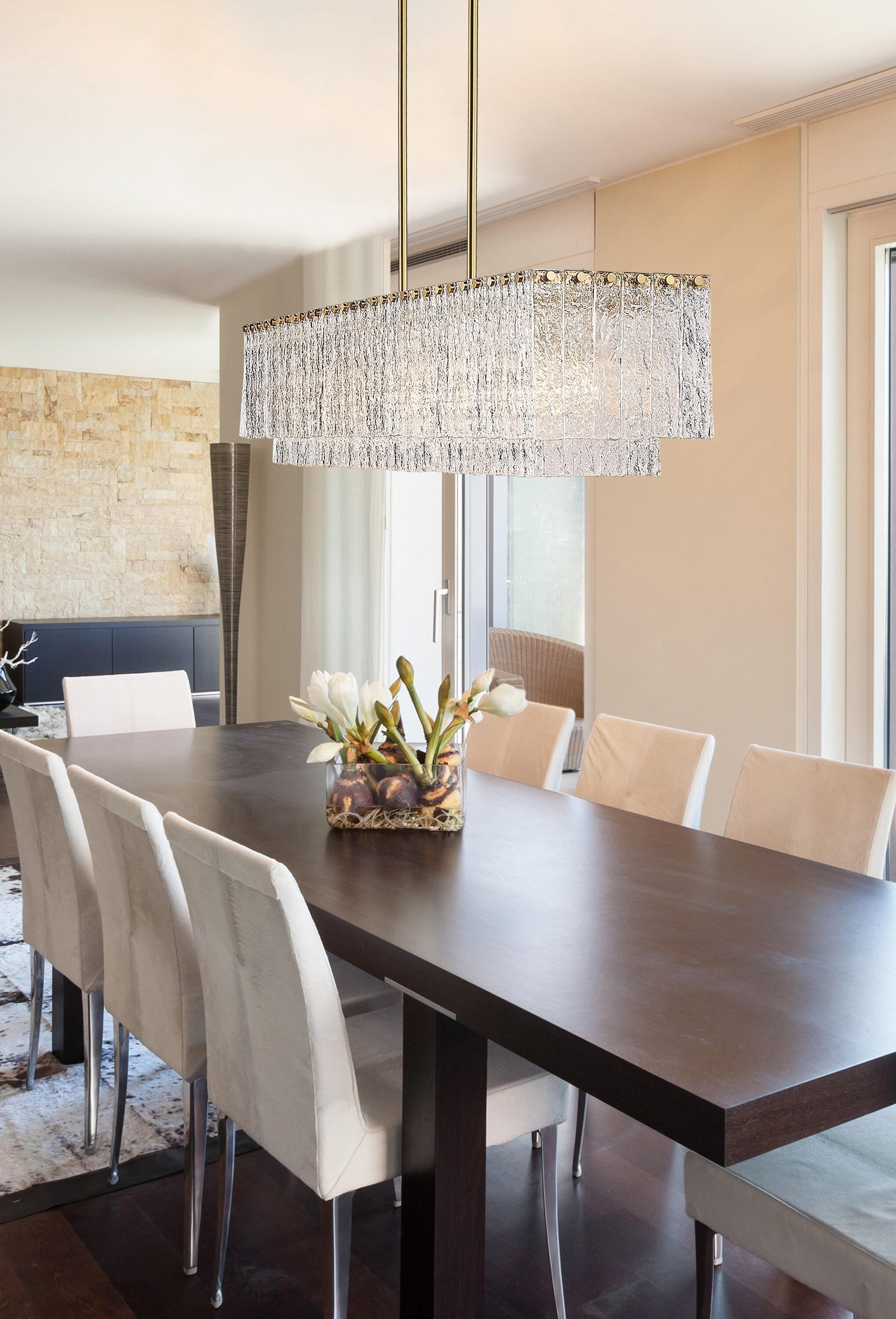 Z-Lite Glacier 7 - Light Island Pendant Light in  Modern Gold