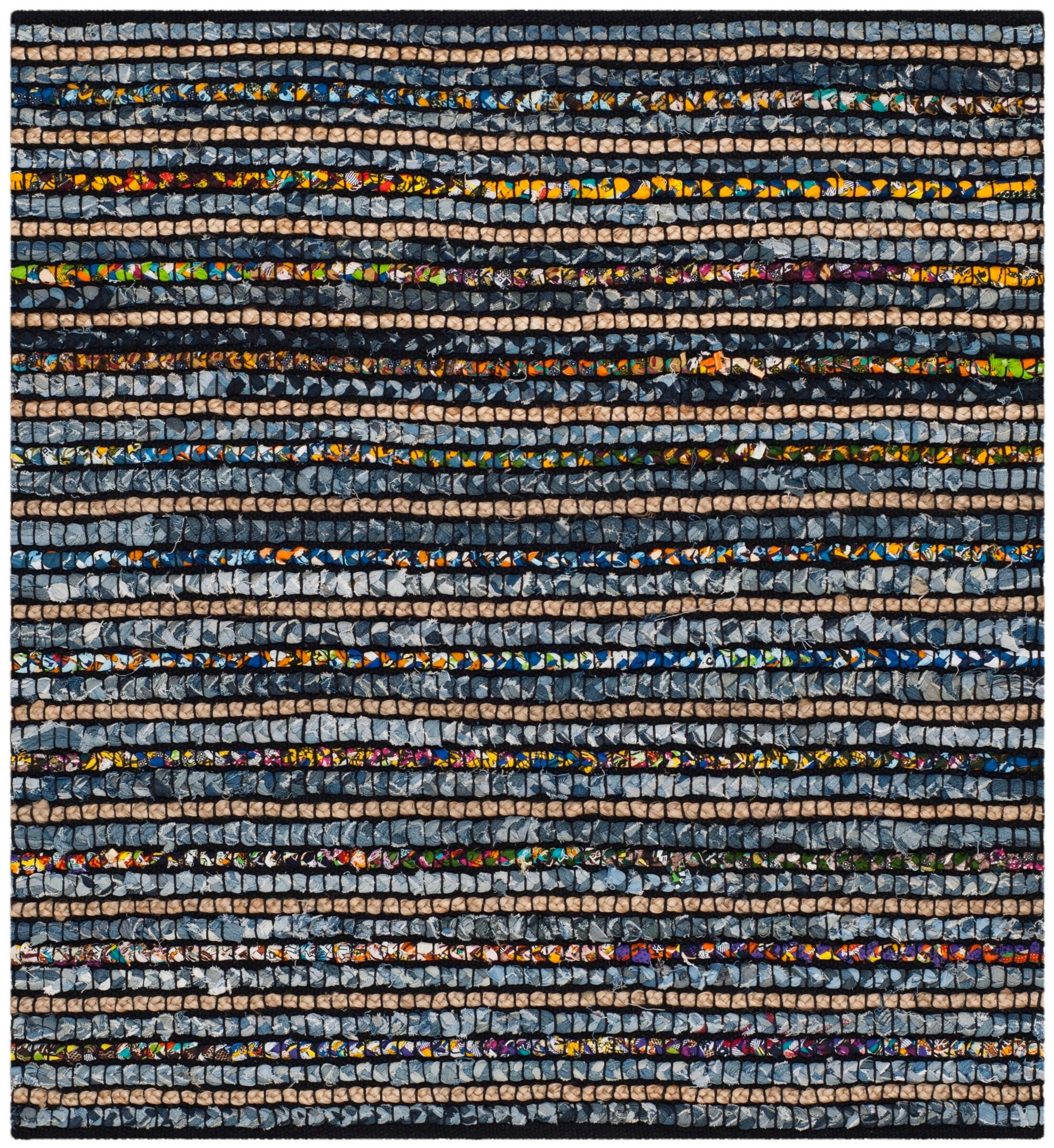 Cape Cod CAP364 Hand Woven Area Rug - Multi/Natural - 4'x4' - Safavieh.