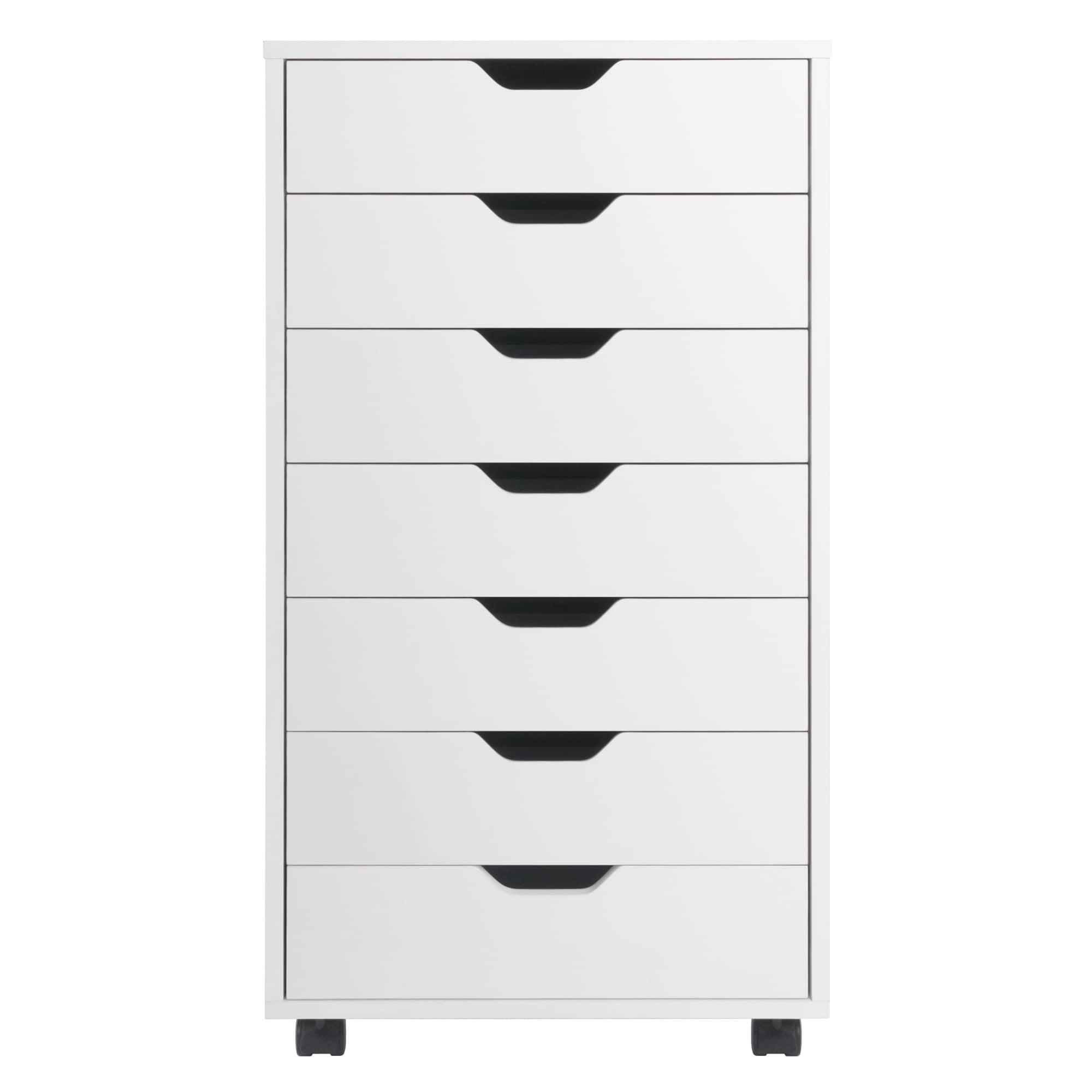 Halifax 7 Drawer Cabinet with Casters White - Winsome