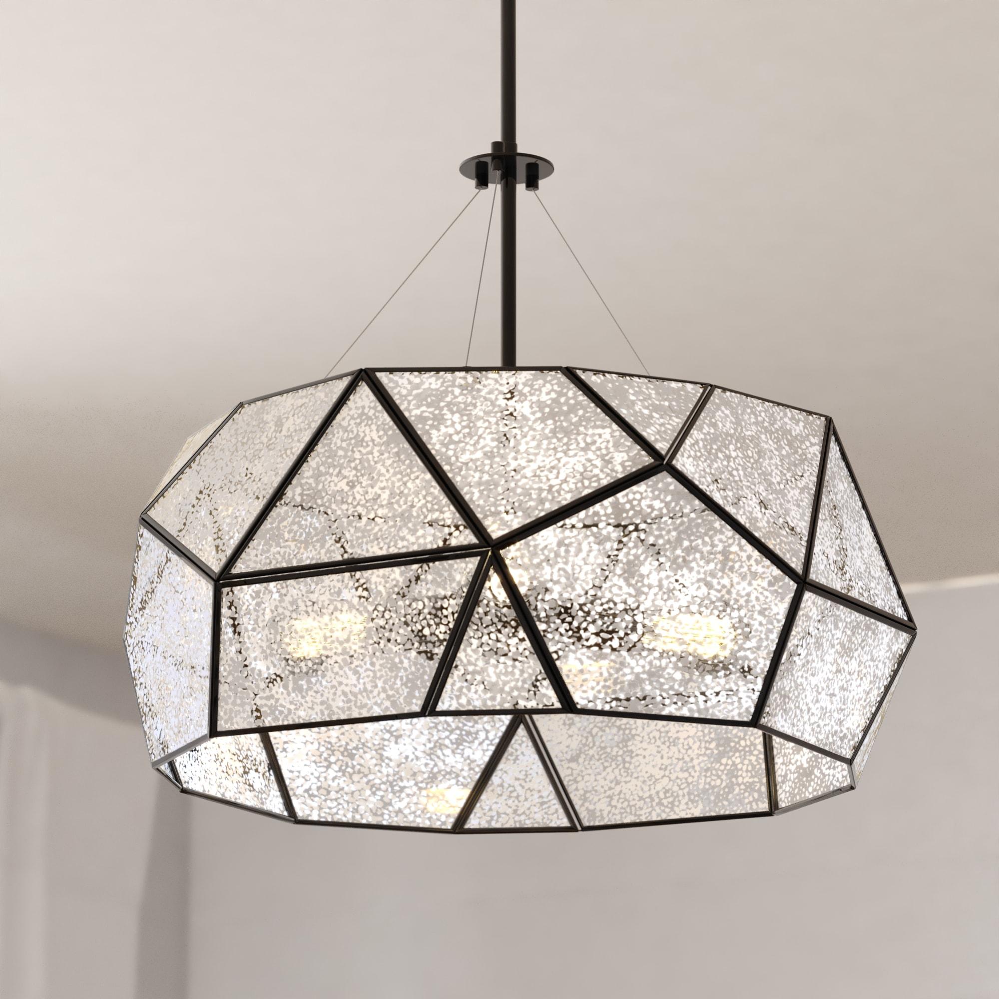 3 - Light Dimmable Geometric Chandelier