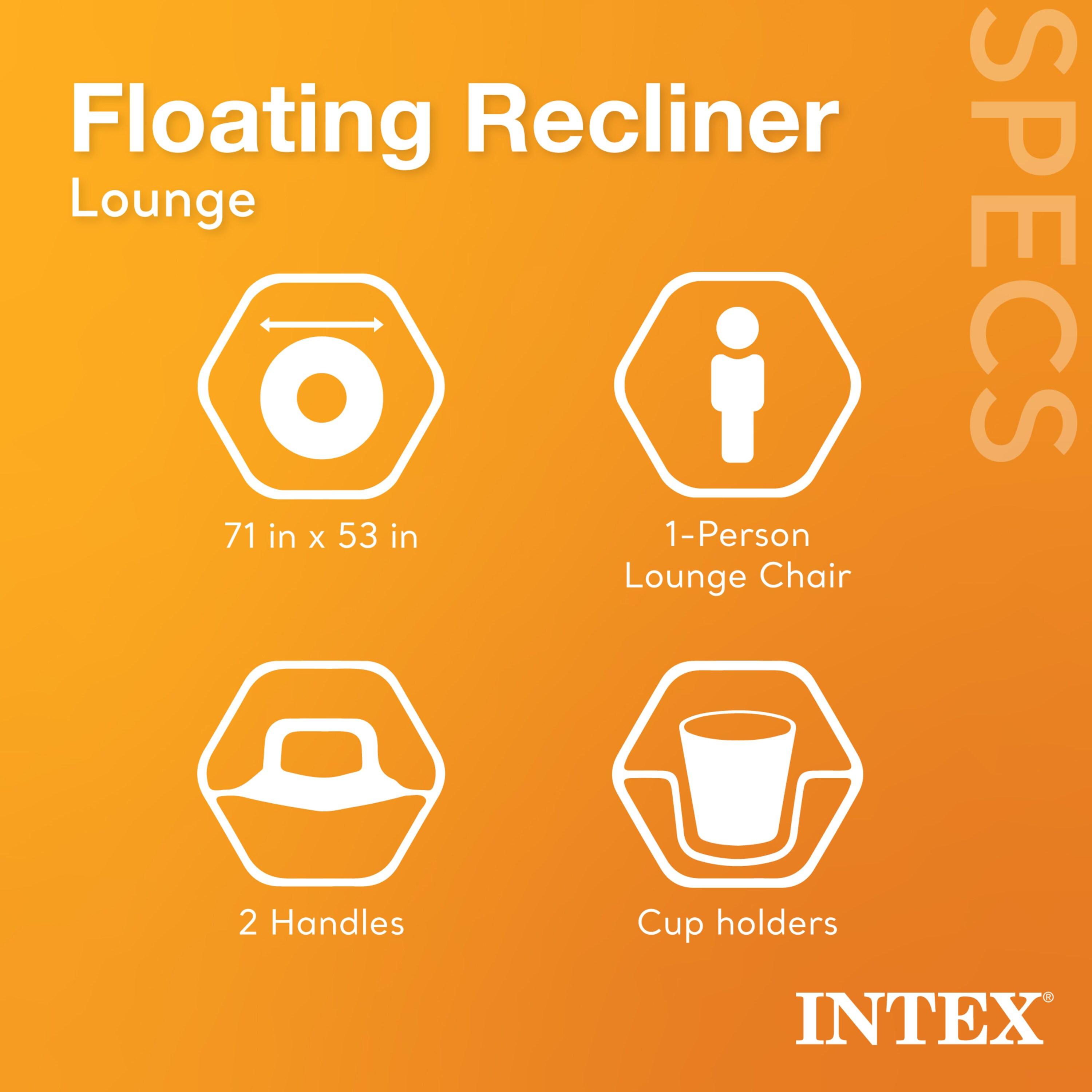 Intex 26363EH Ultra XTR 24ft x 12ft x 52in Outdoor Above Ground Rectangular Swimming Pool Set with 2 Lounge Pool Recliner Floats & 72 Can Cooler Float