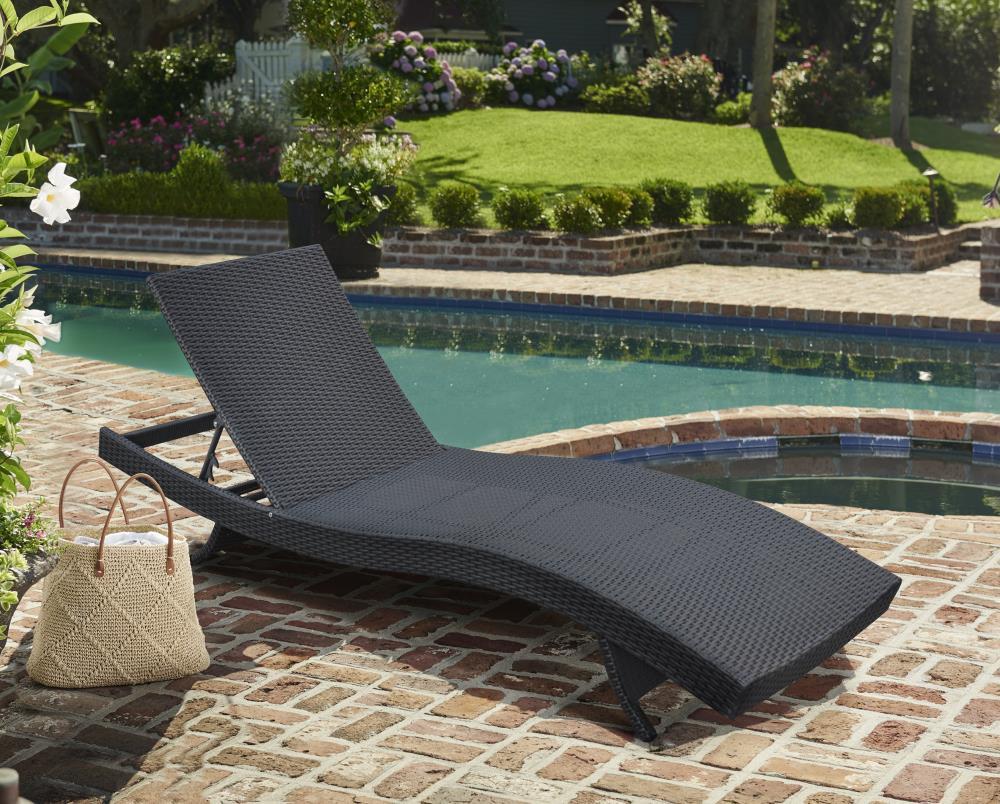 Highland Dunes Thuy Premium All-Weather Wicker Outdoor Armless Lounge Chair