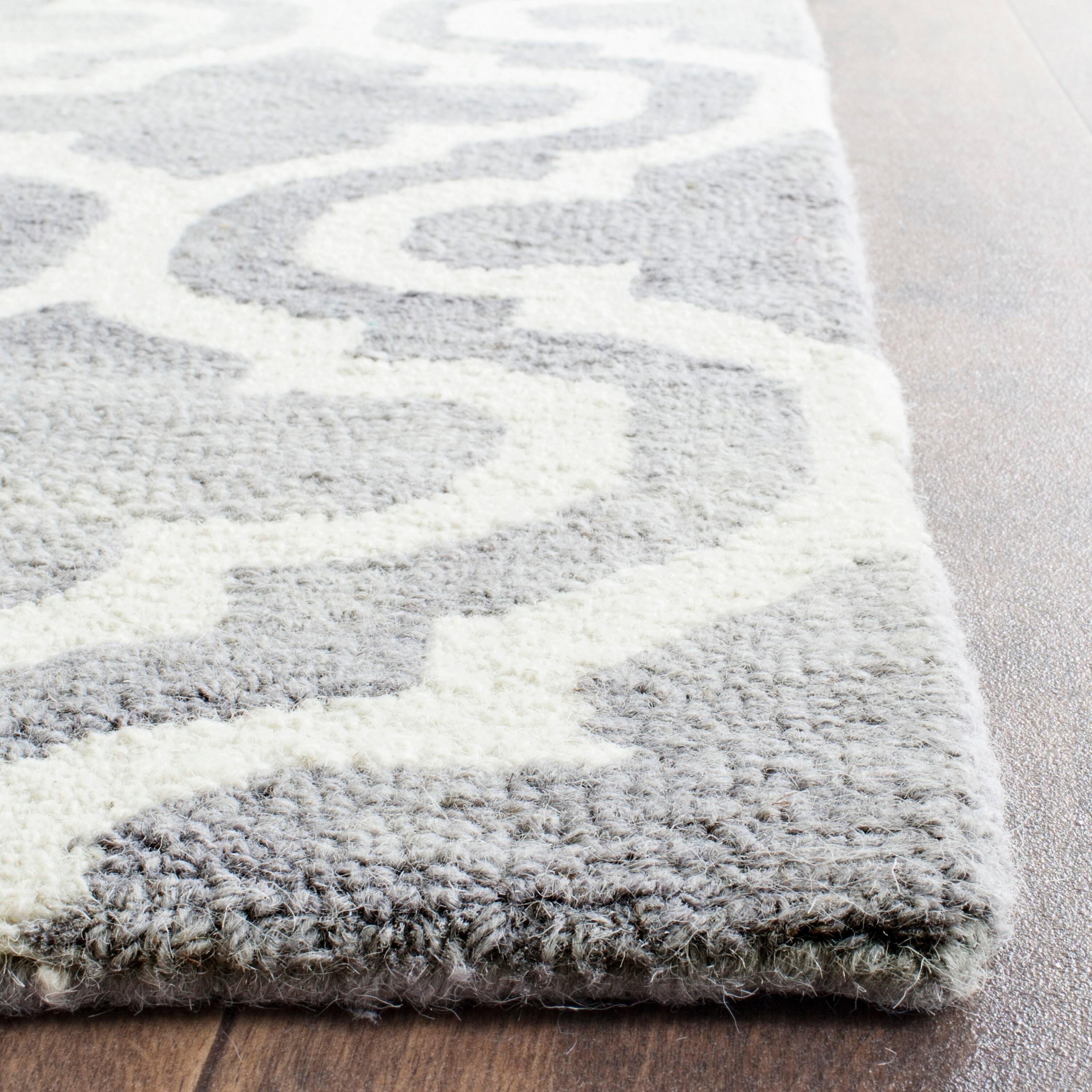 Dip Dye DDY537 Hand Tufted Indoor Area Rug - Grey/Ivory - 9'x12' - Safavieh