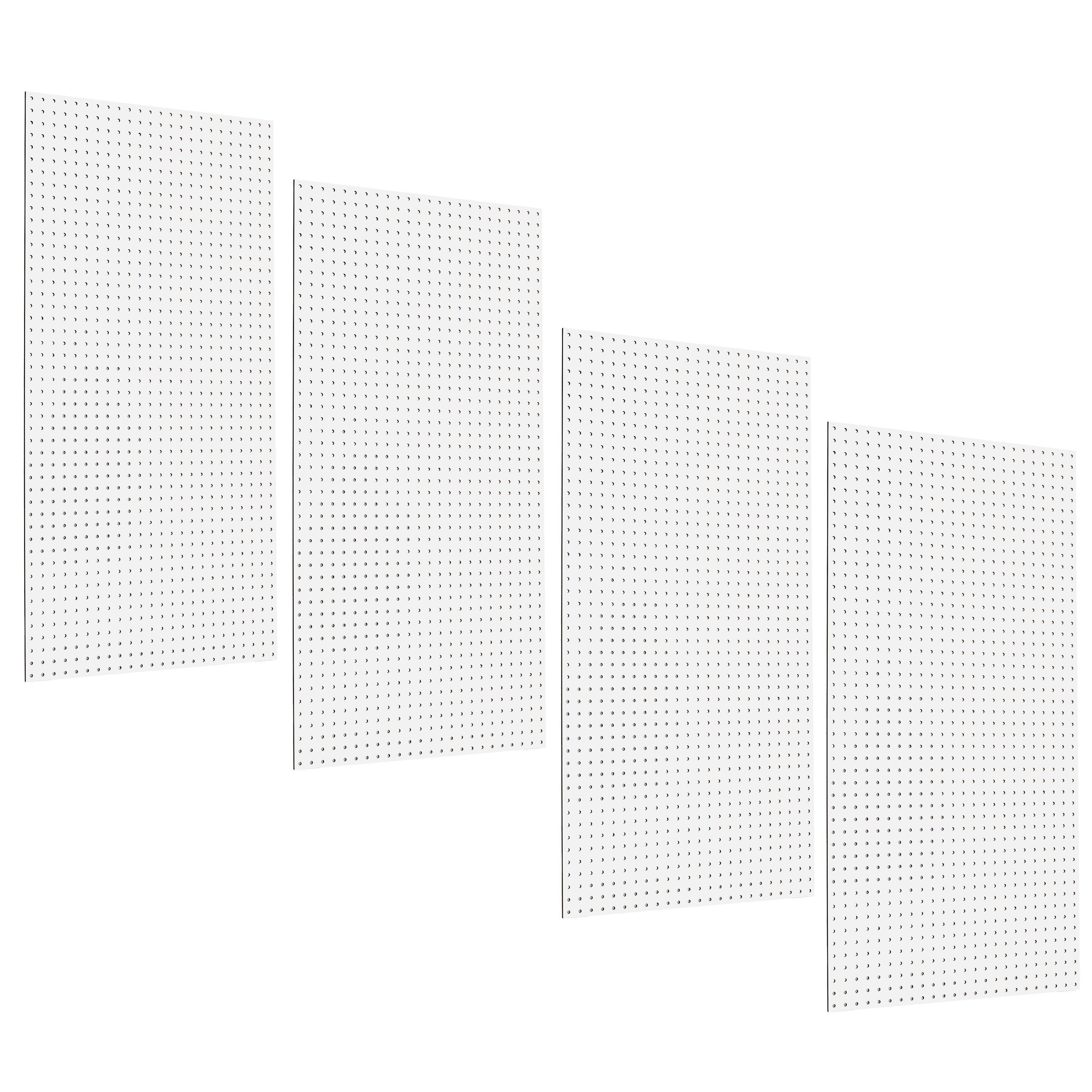 Triton Products 24inch x 48inch White Tempered Wood Pegboards 4 Pack