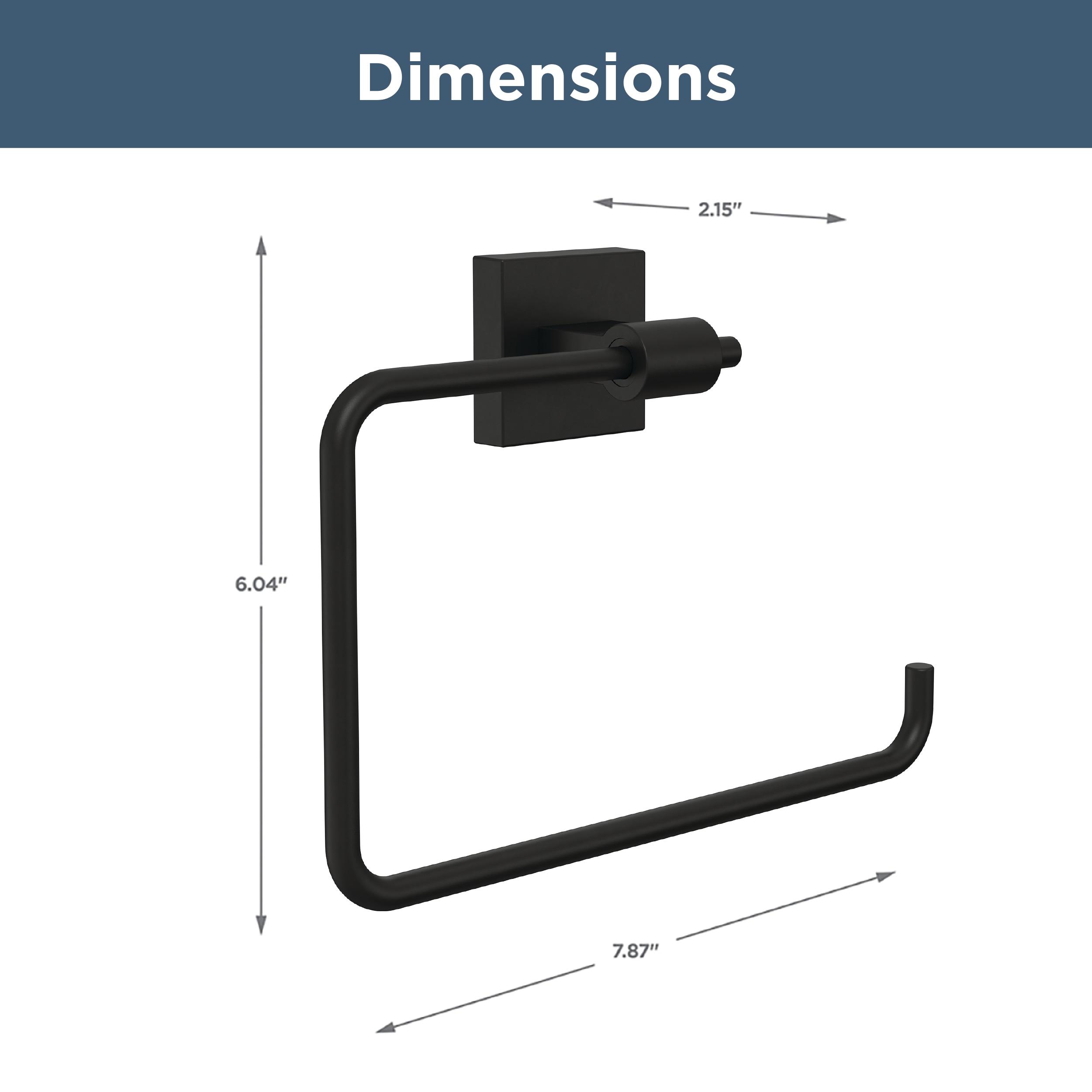 Franklin Brass MAX46-FB Maxted Towel Ring, 7.87 x 2.15 x 6.04 Inches, Matte Black