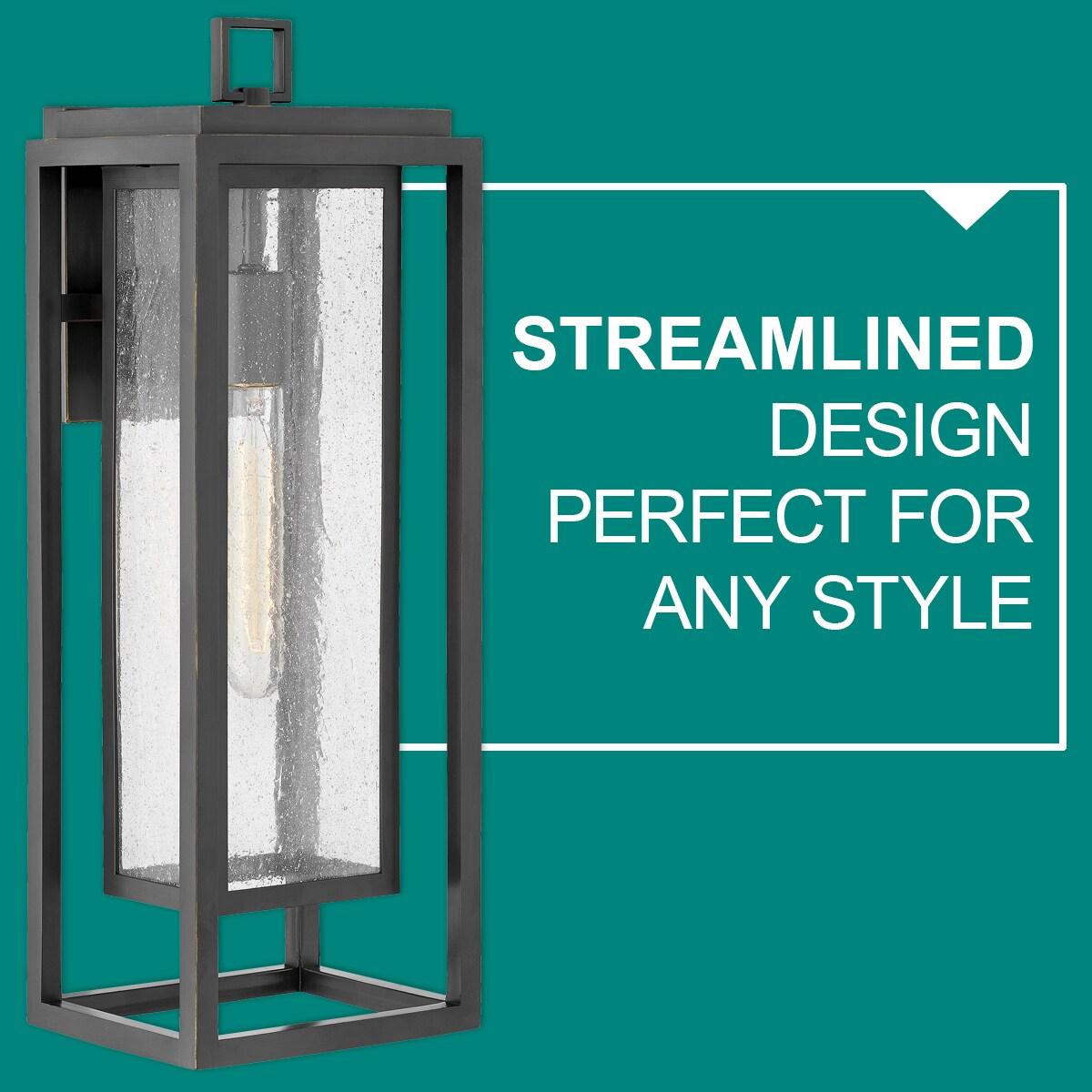 Oil Rubbed Bronze Dimmable Outdoor Sconce with Clear Glass