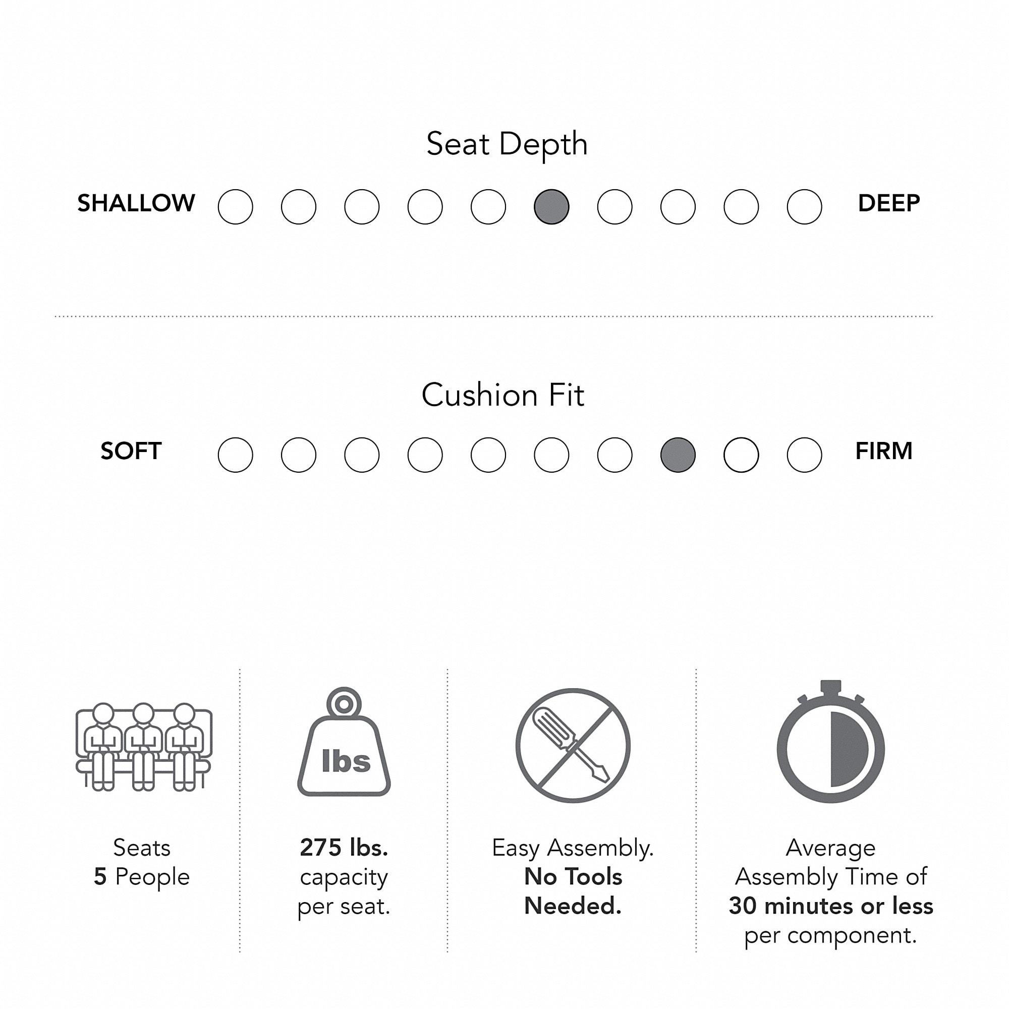 Stockton 87W L Shaped Sectional Couch in Cream Herringbone Fabric