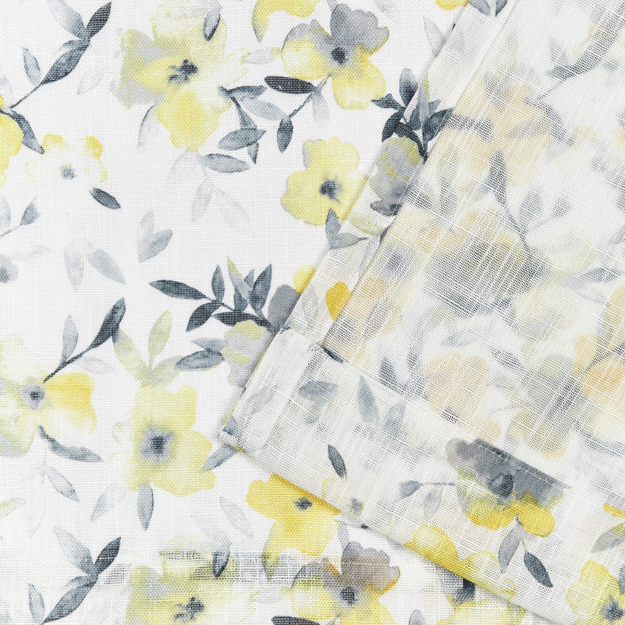 Nicole Miller Nicole Miller New York Hattie Light Filtering, Semi Sheer Rod Pocket Curtain Panels (Set of 2)