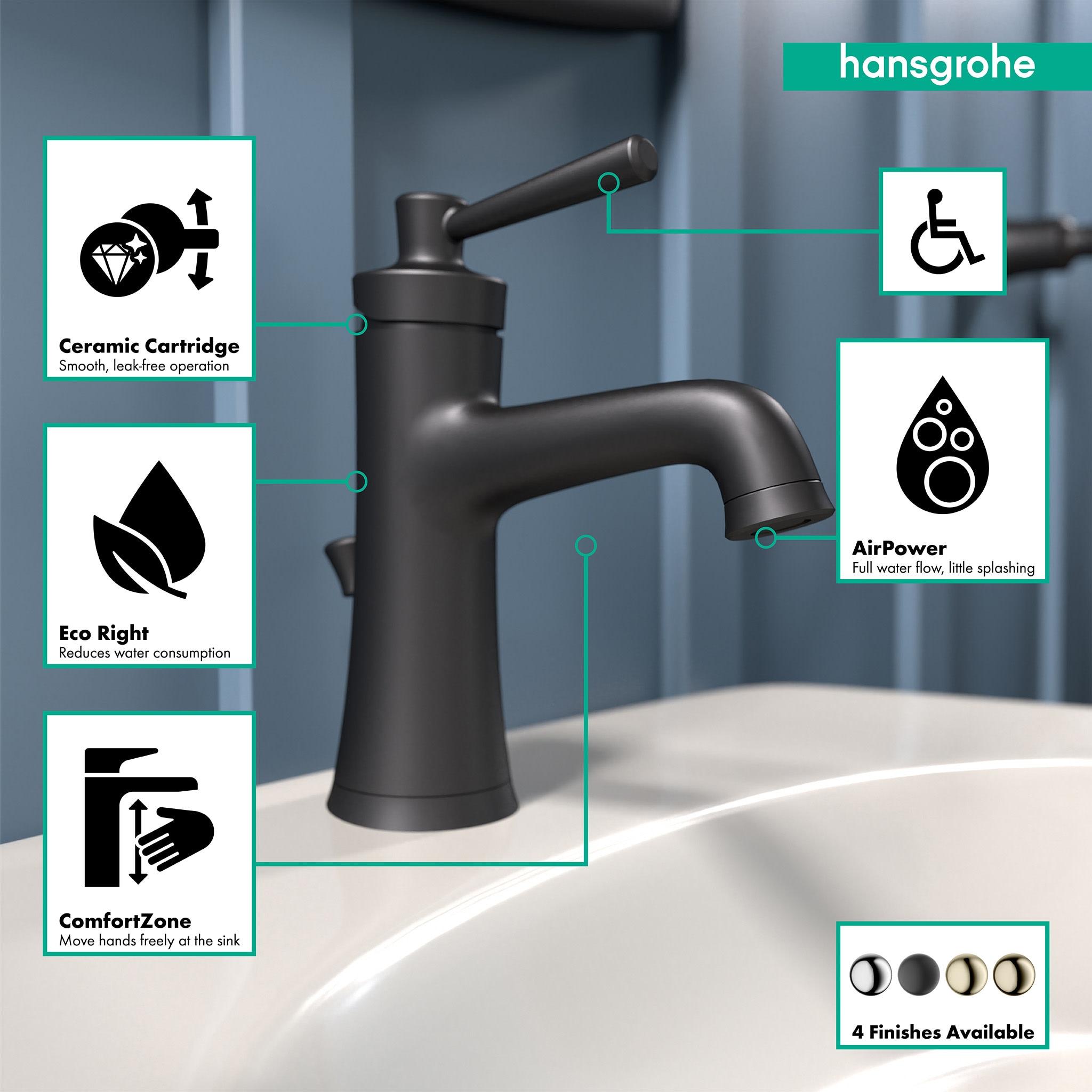 Joleena Single Hole Bathroom Faucet with Drain Assembly